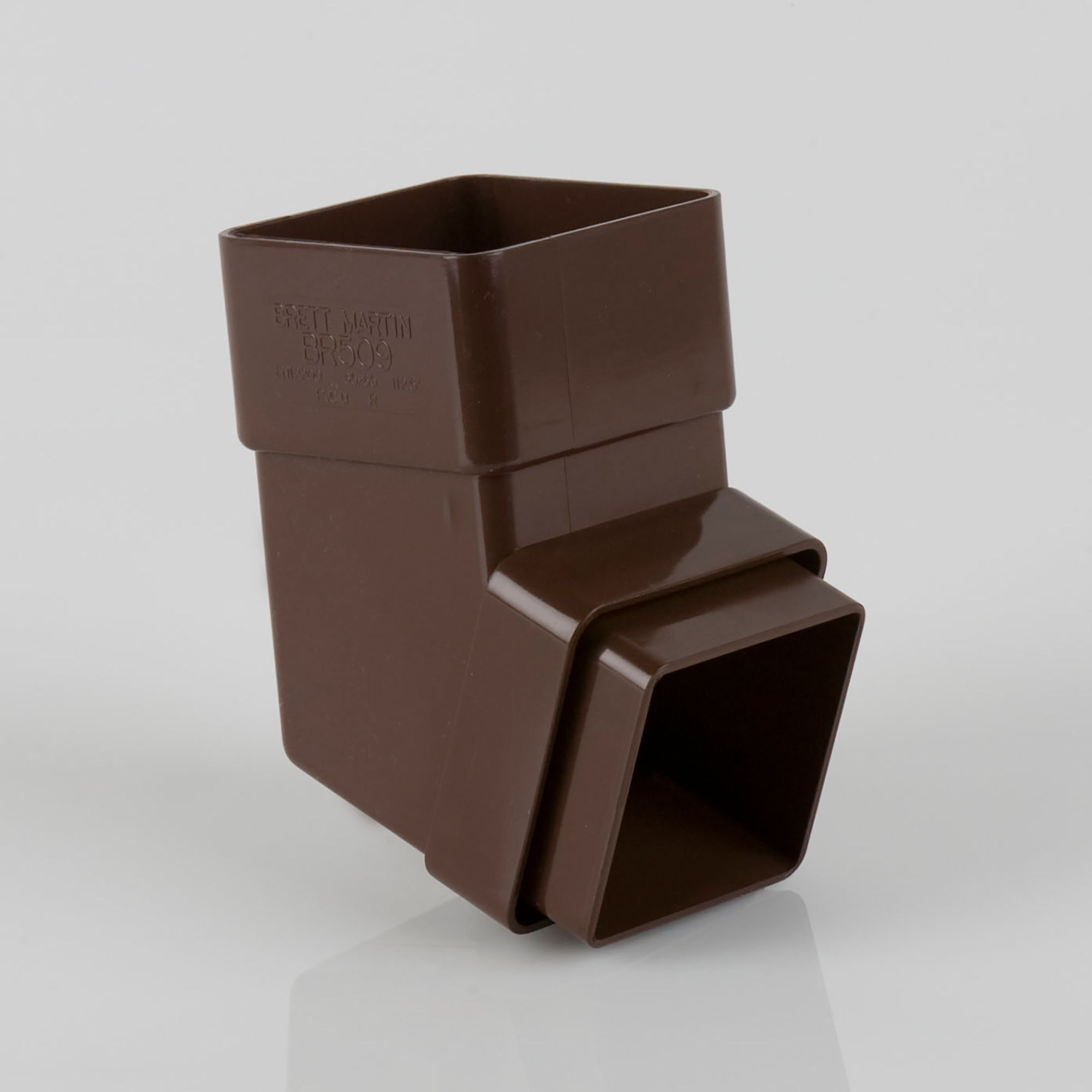Brett Martin Square Downpipe Offset Bend 112.5° Brown 65mm - BR509BR