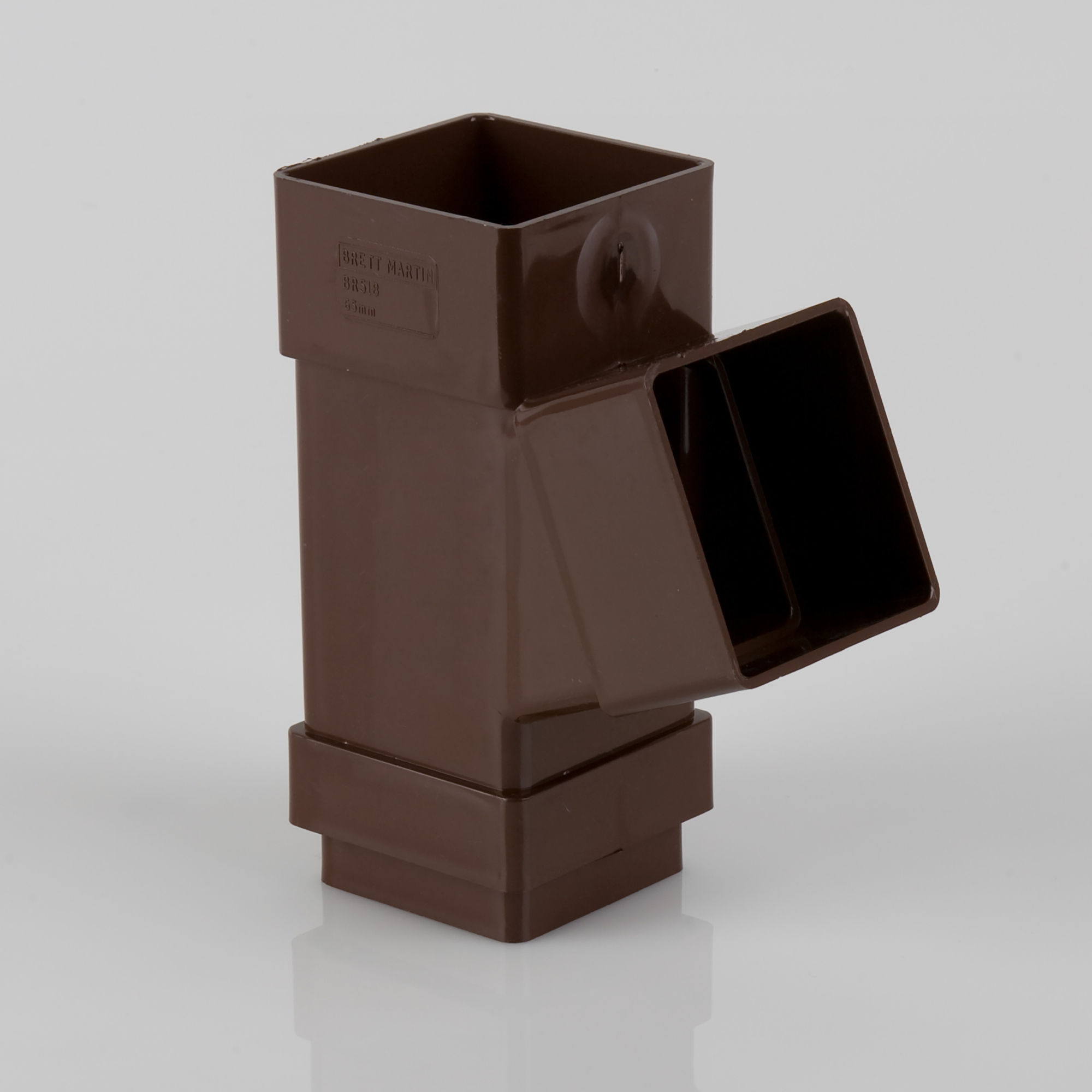 Brett Martin Square Downpipe Branch 112.5° Brown 65mm - BR518BR