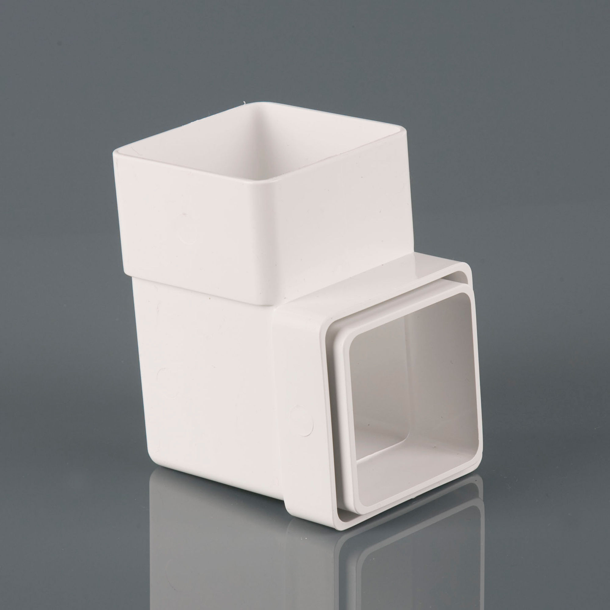 Brett Martin Square Downpipe Bend 92.5° Arctic White 65mm - BR508A