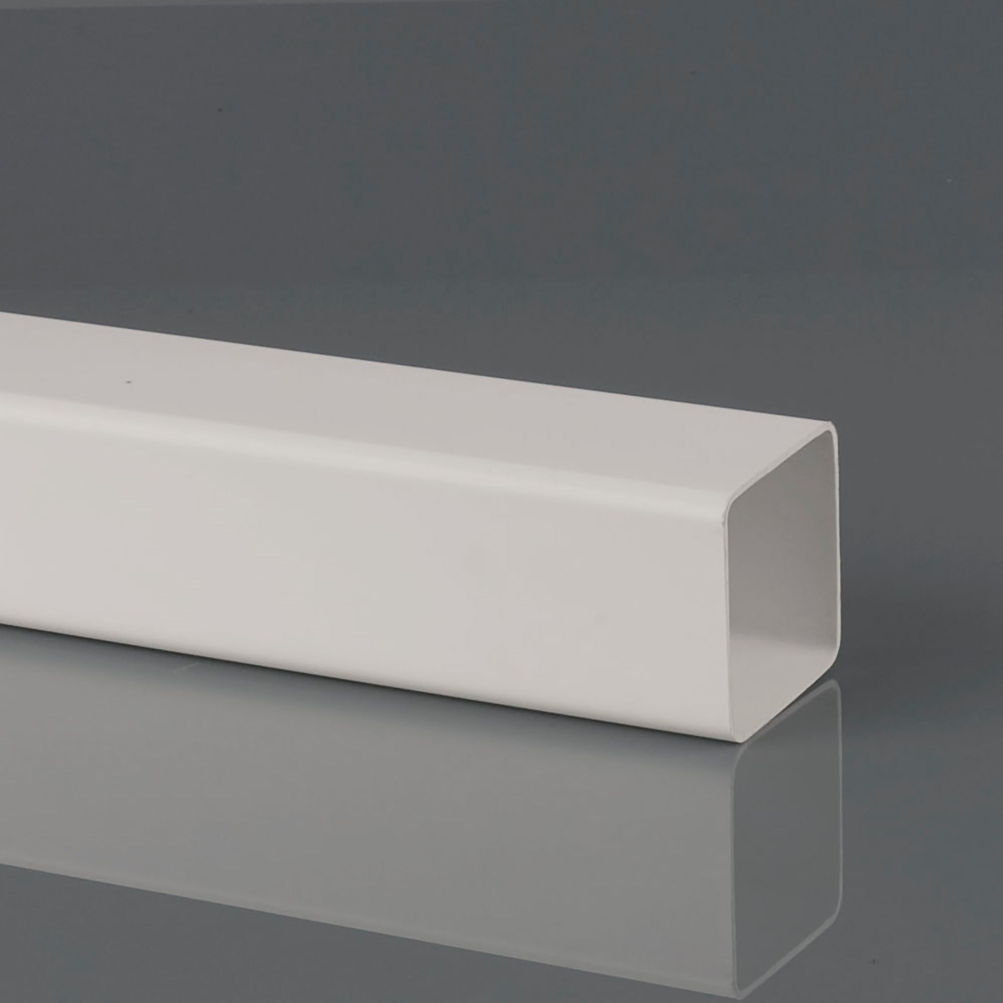 Brett Martin Plain End Square Downpipe Arctic White 65mm x 2.5m - BR501A