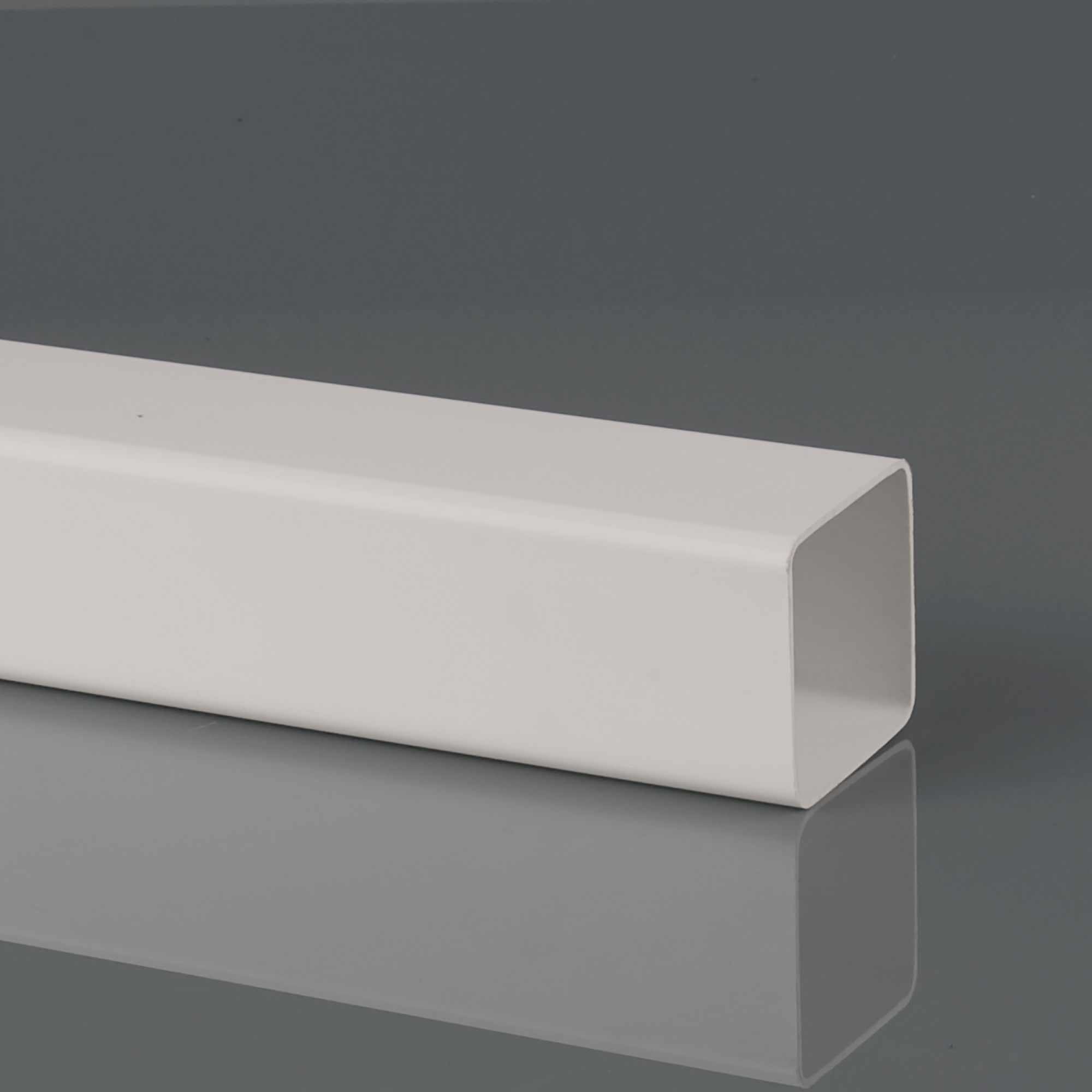 Brett Martin Plain End Square Downpipe Arctic White 65mm x 4m - BR503A