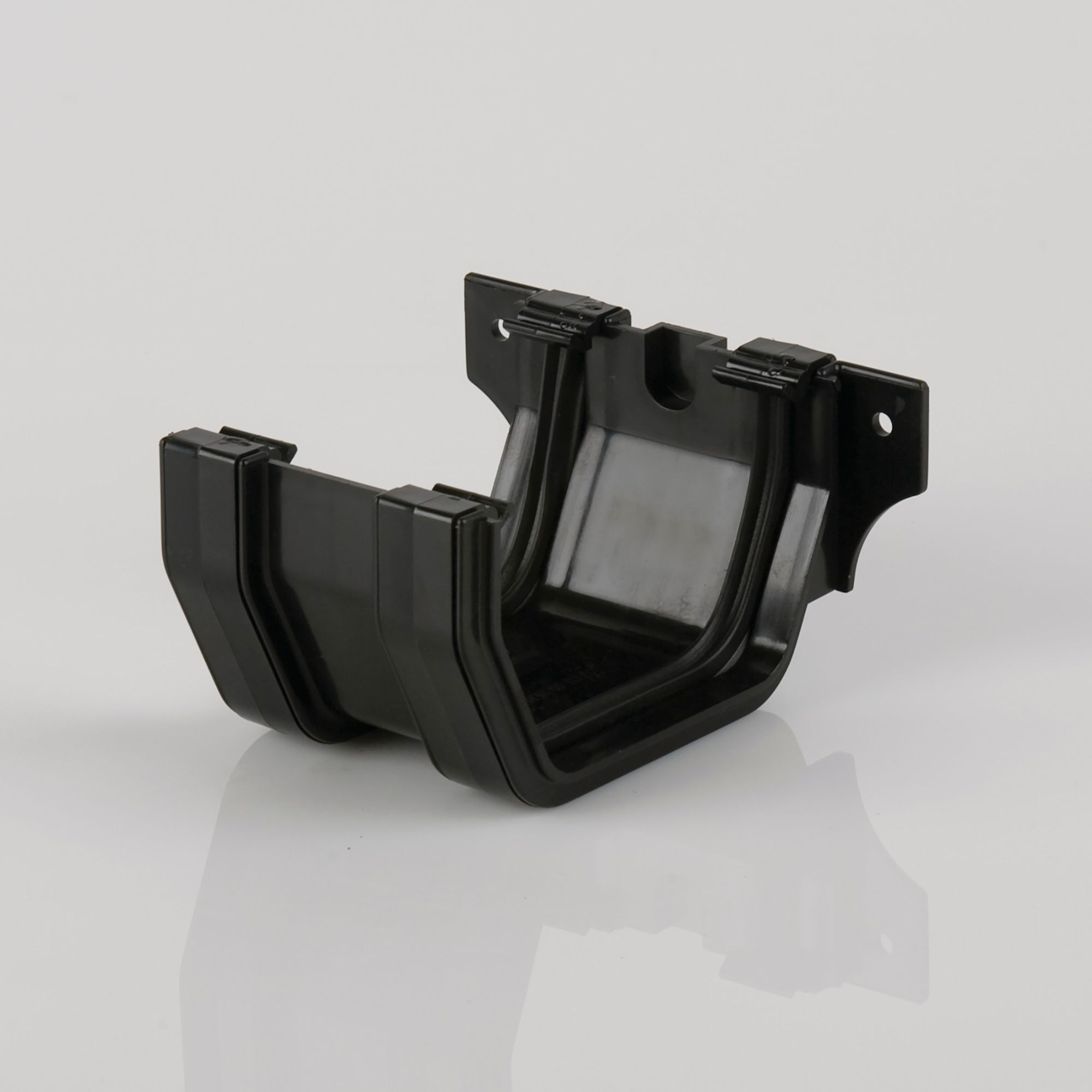 Brett Martin Square Gutter Union Bracket Black 114mm - BR054B