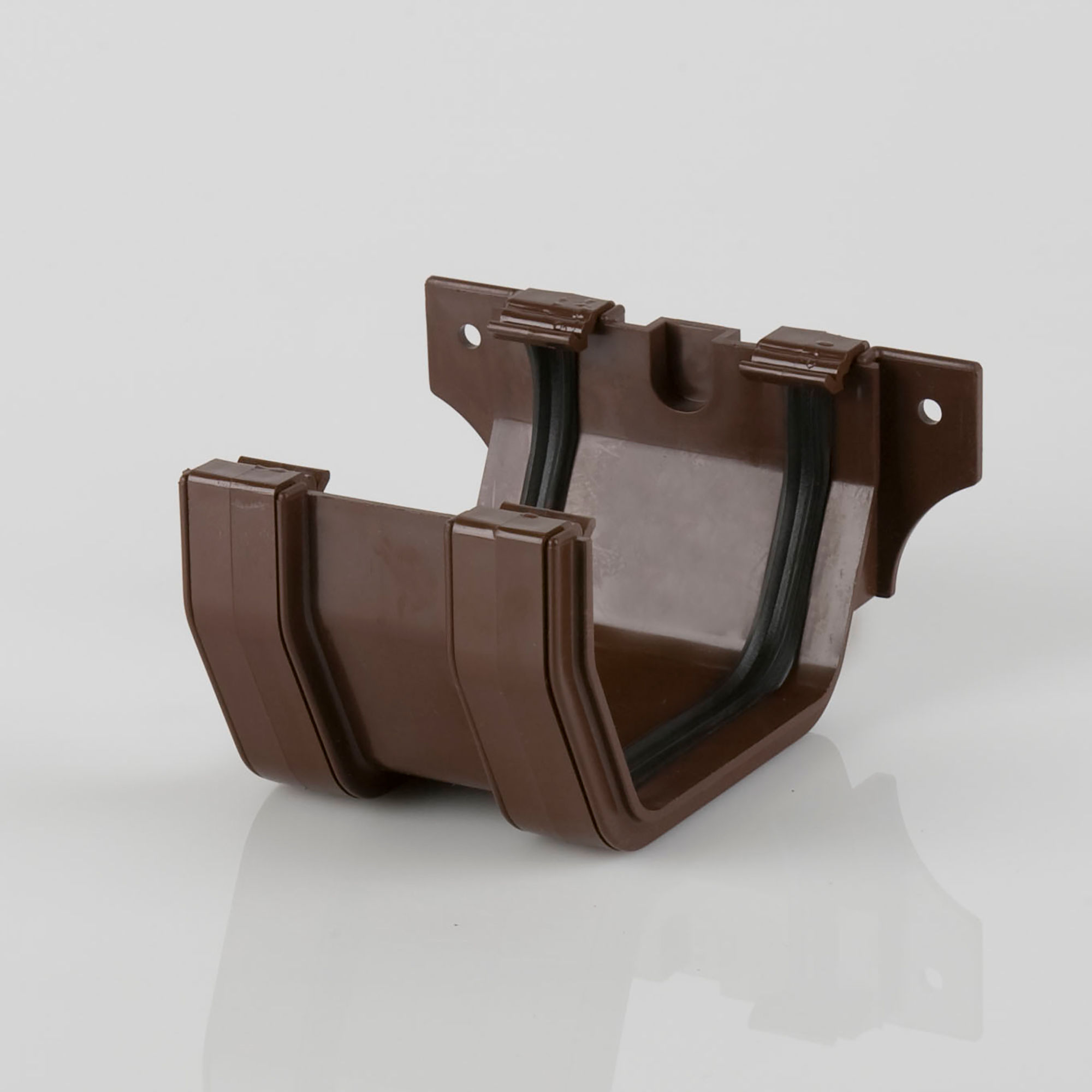 Brett Martin Square Gutter Union Bracket Brown 114mm - BR054BR