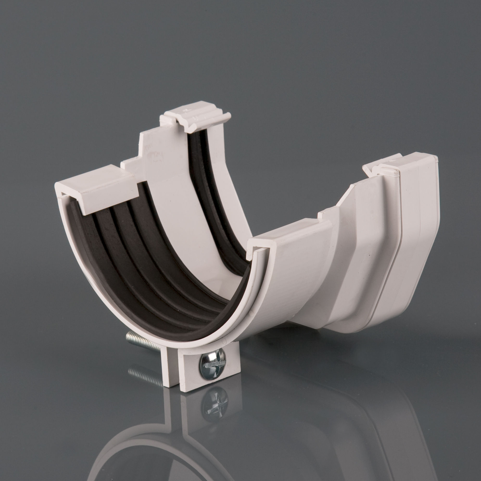 Brett Martin Square to Half Round Gutter Adaptor Arctic White 114mm - BR591A