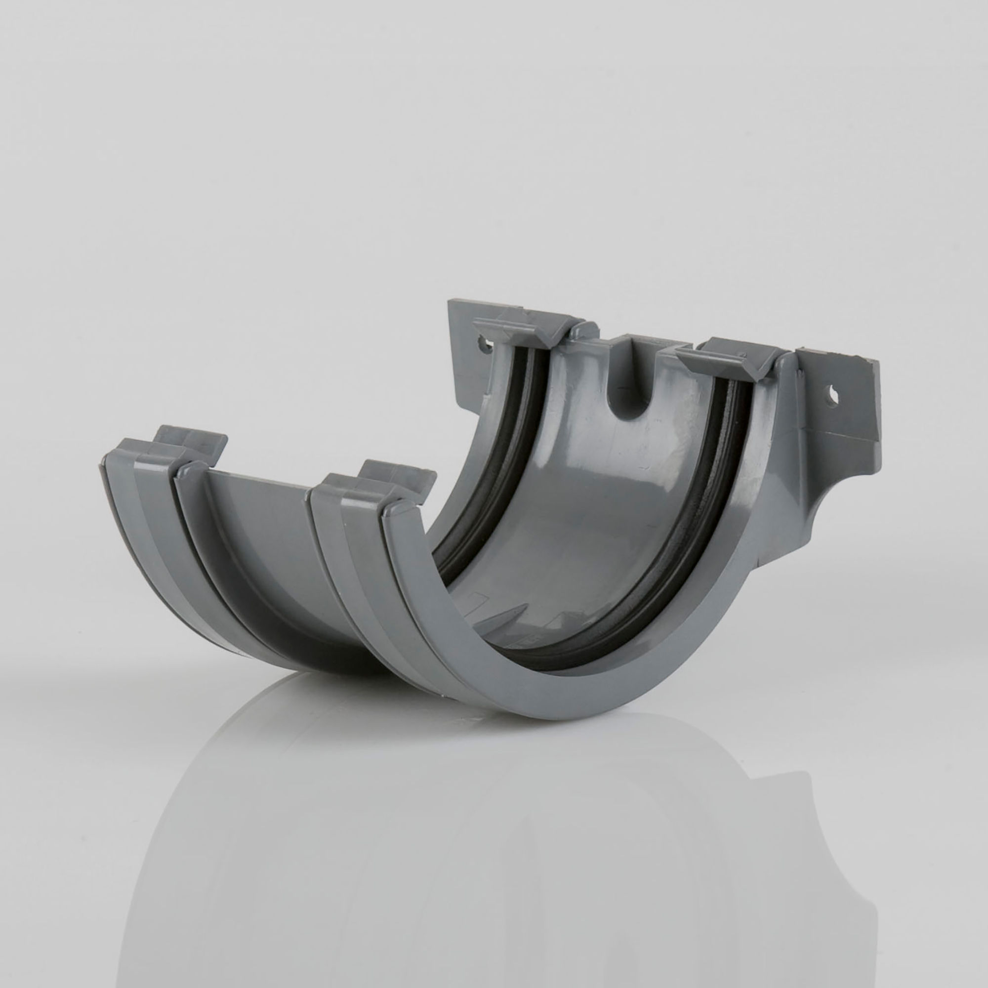 Brett Martin Roundstyle Gutter Union Bracket Grey 112mm - BR044G