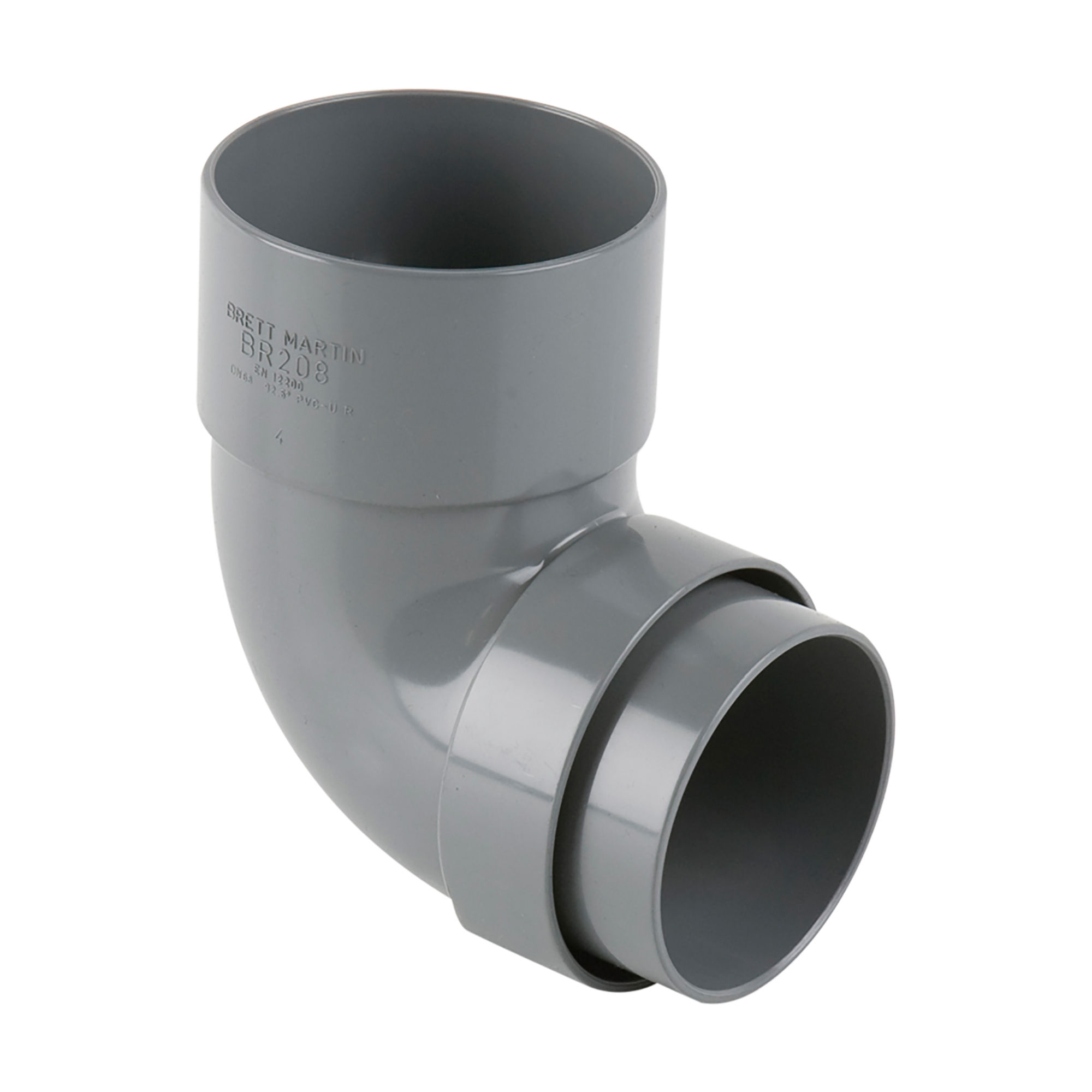 Brett Martin Round Offset Downpipe Bend 112.5° Grey 68mm - BR209G