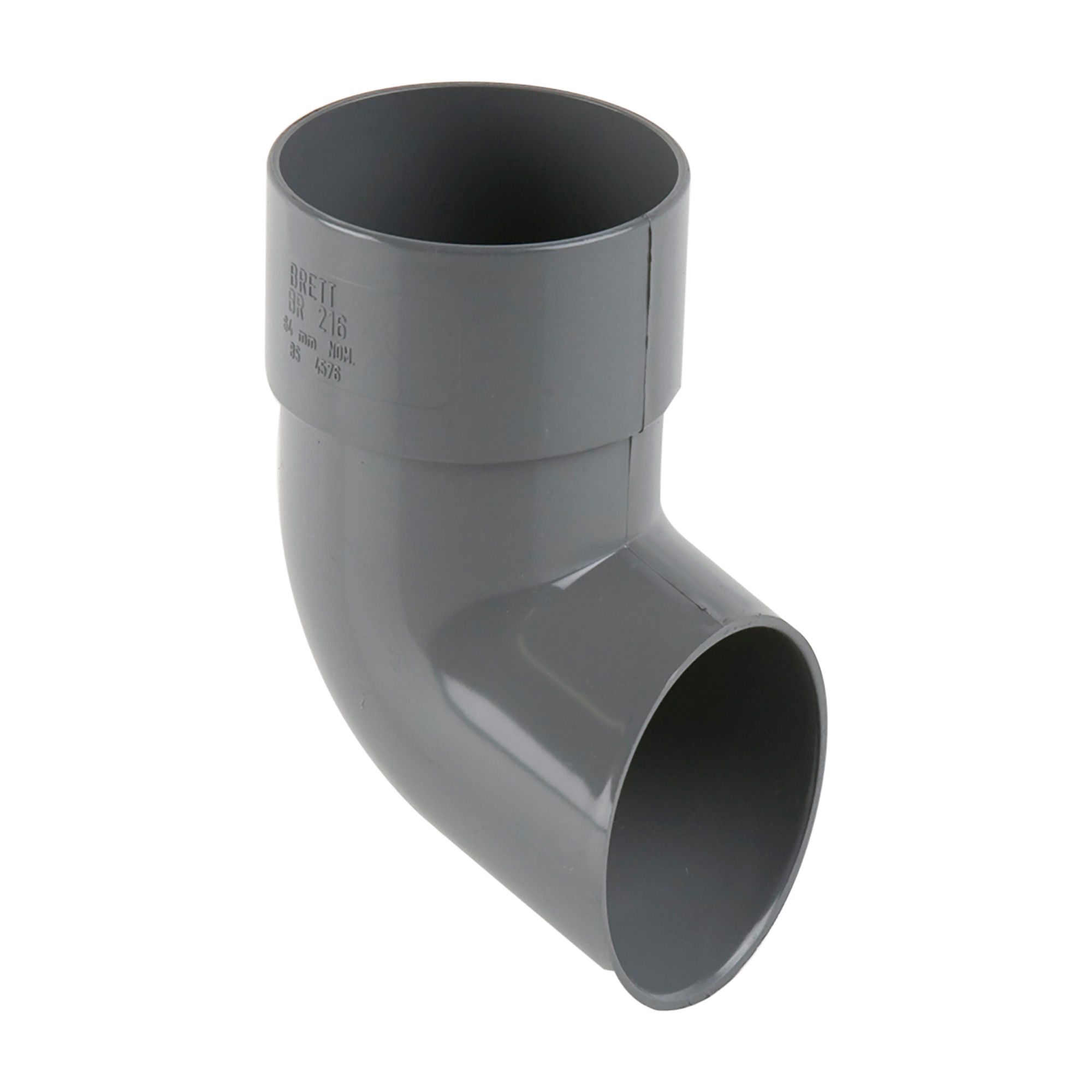Brett Martin Round Downpipe Shoe Grey 68mm - BR216G