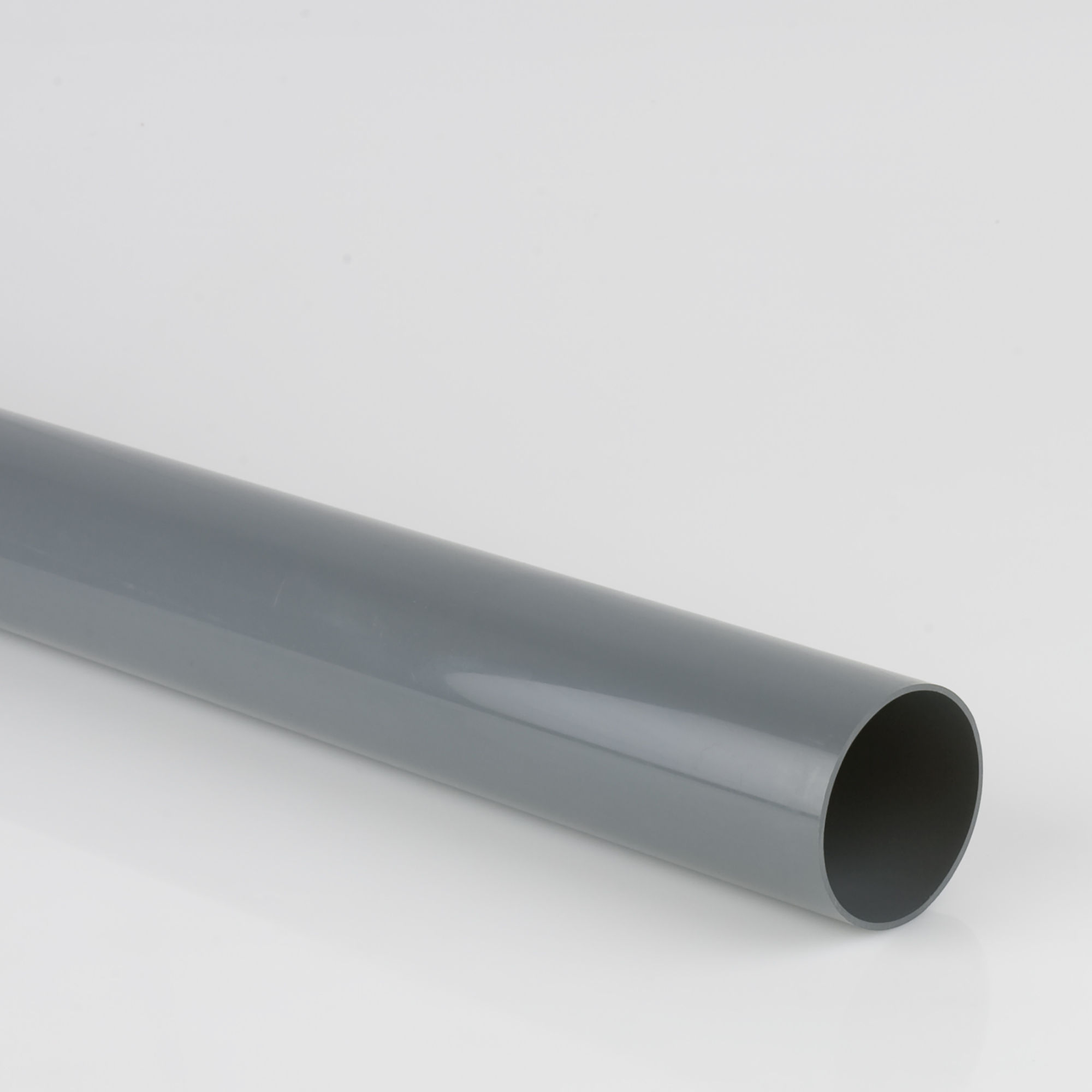 Brett Martin Plain End Round Downpipe Grey 68mm x 2.5m - BR201G