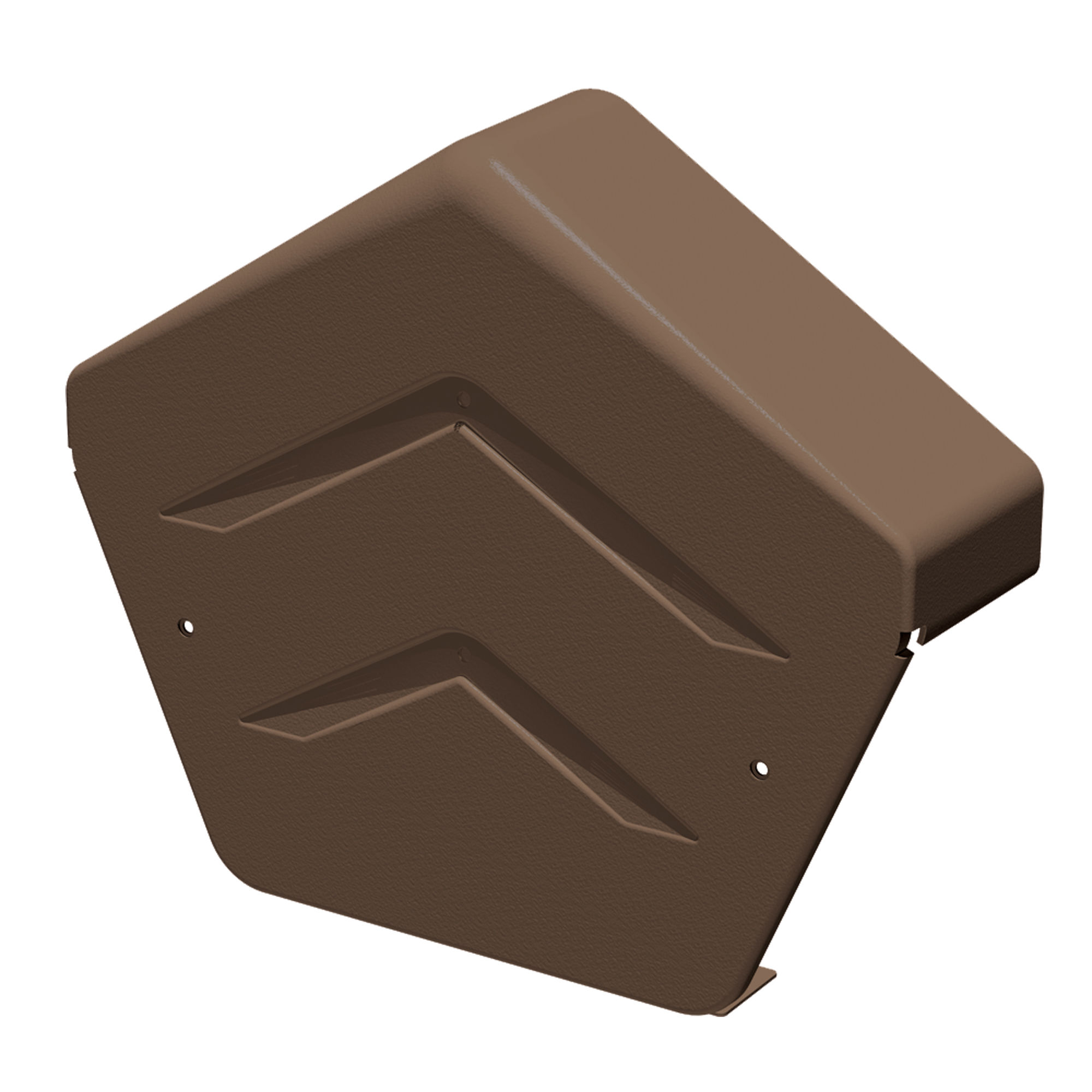 Manthorpe Dry Verge Angled Ridge End Cap Brown - GDV-END-A-BR
