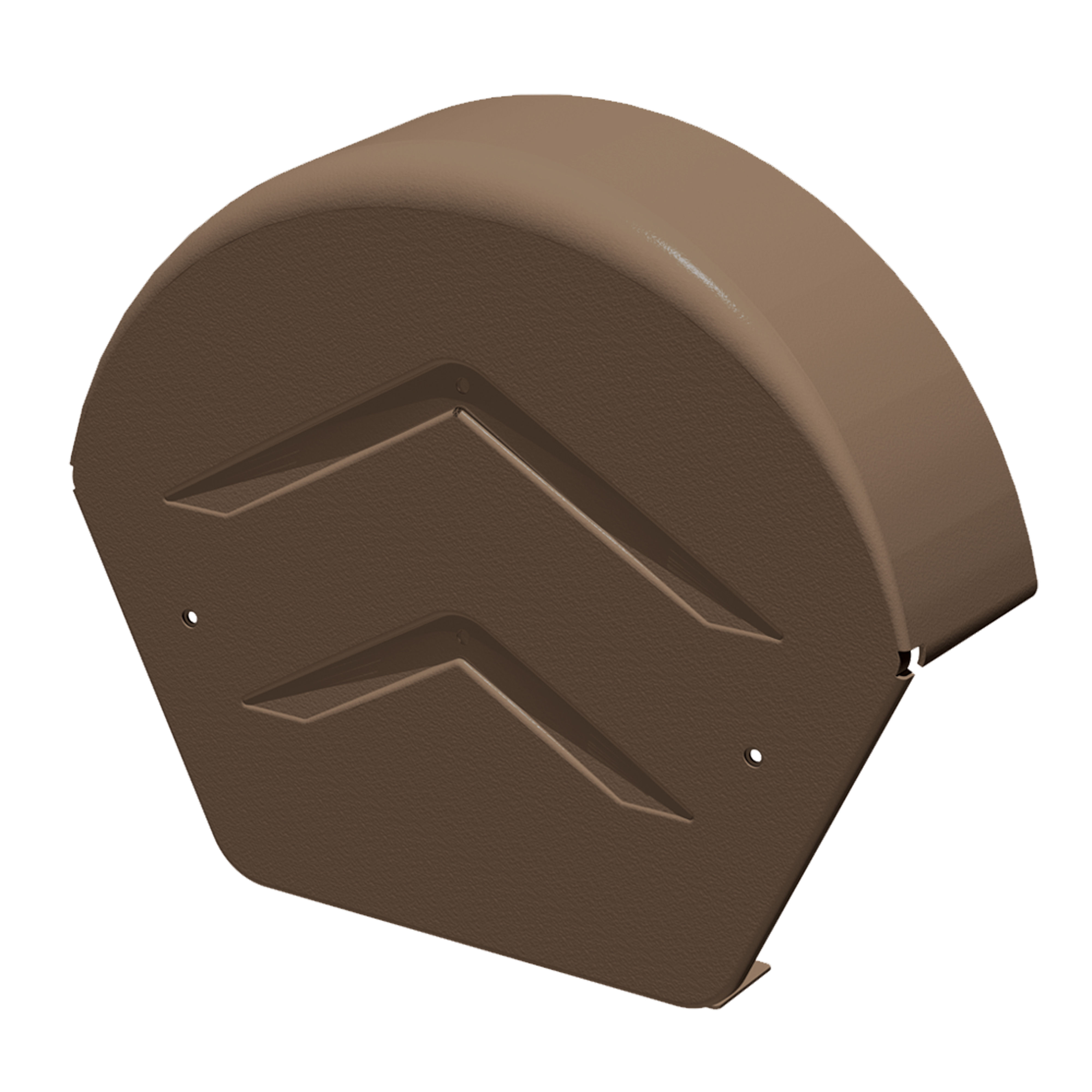 Manthorpe Dry Verge Half Round Ridge End Cap Brown - GDV-END-R-BR