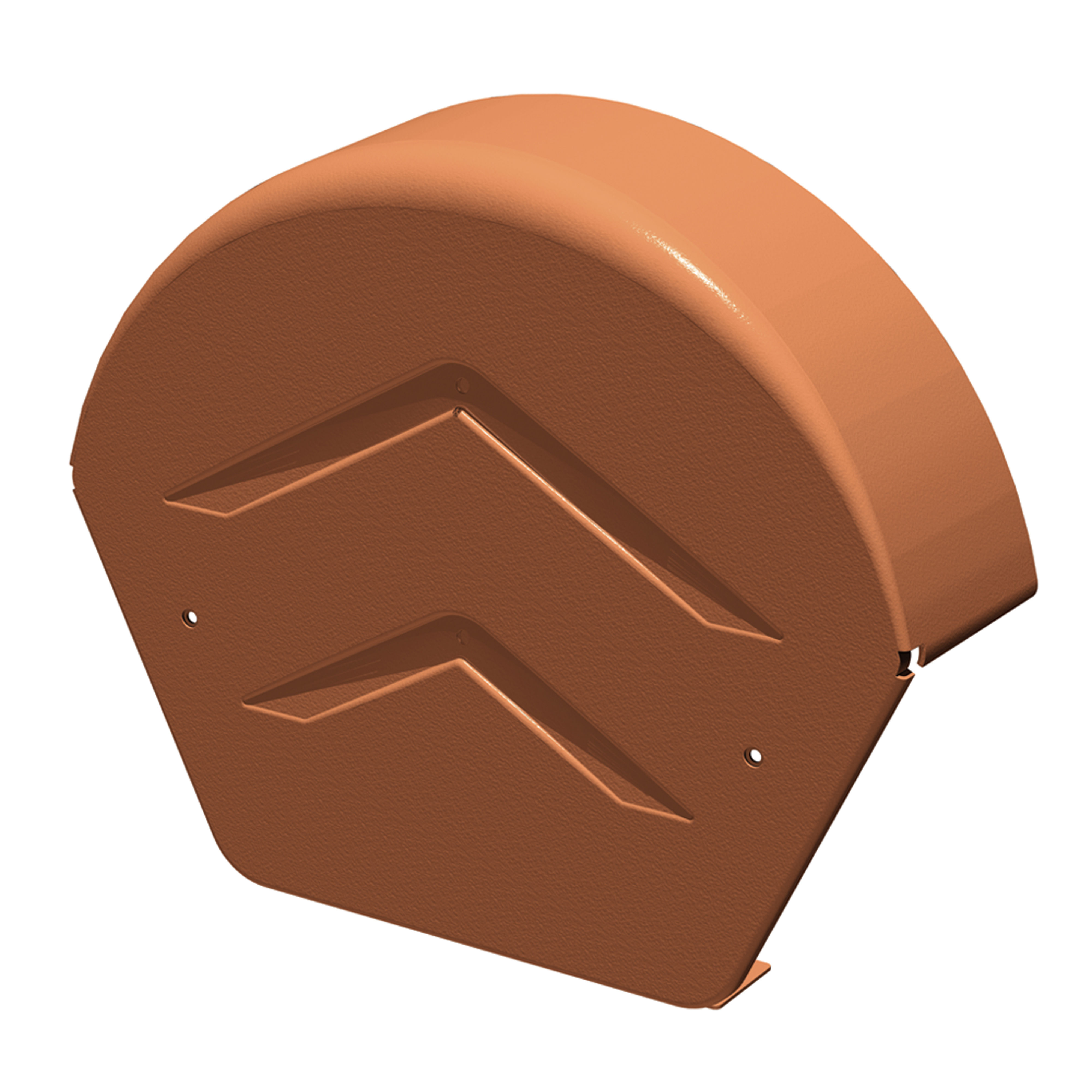 Manthorpe Dry Verge Half Round Ridge End Cap Terracotta - GDV-END-R-TR