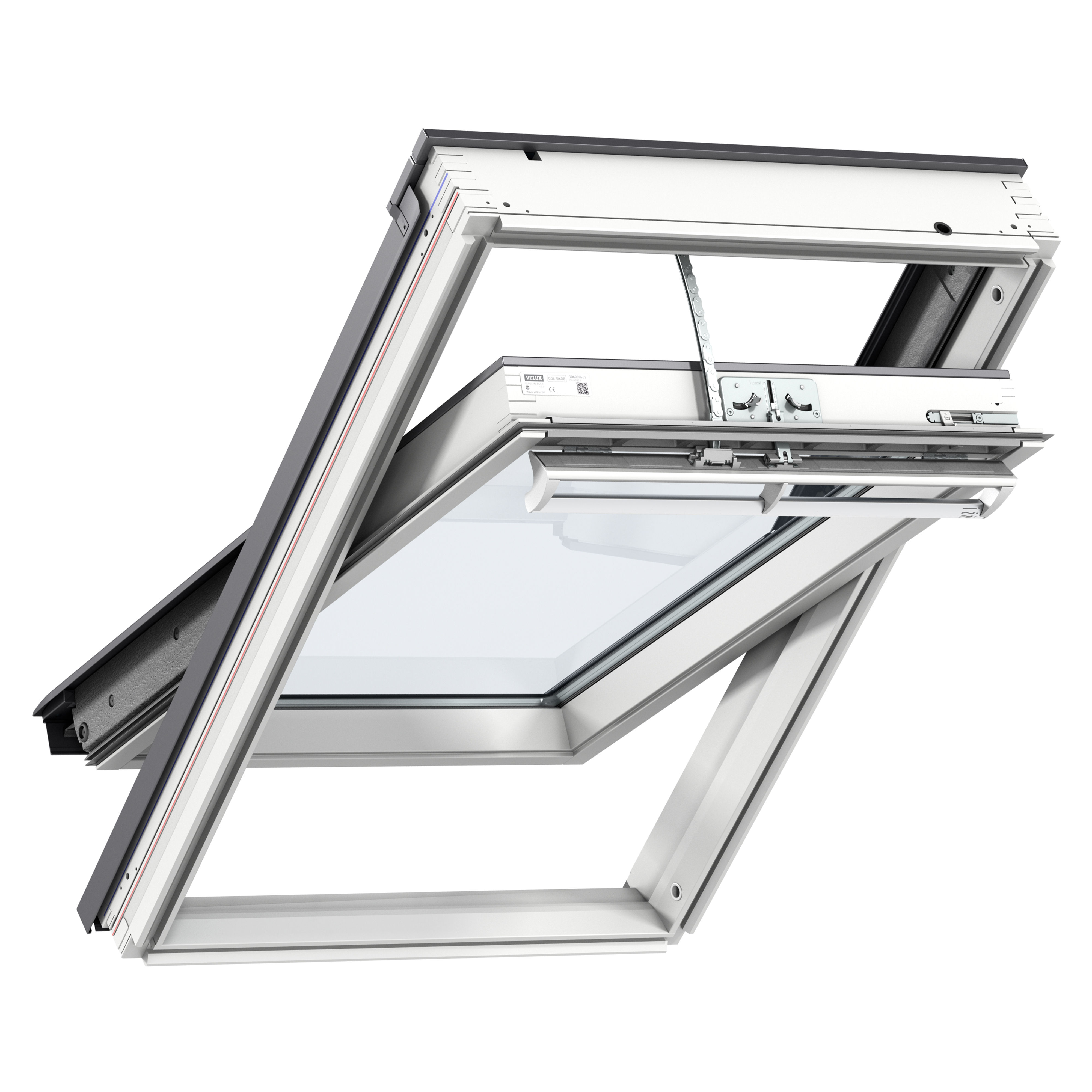 VELUX Electric Centre Pivot Roof Window White Painted 78cm x 98cm - GGL MK04 207021U