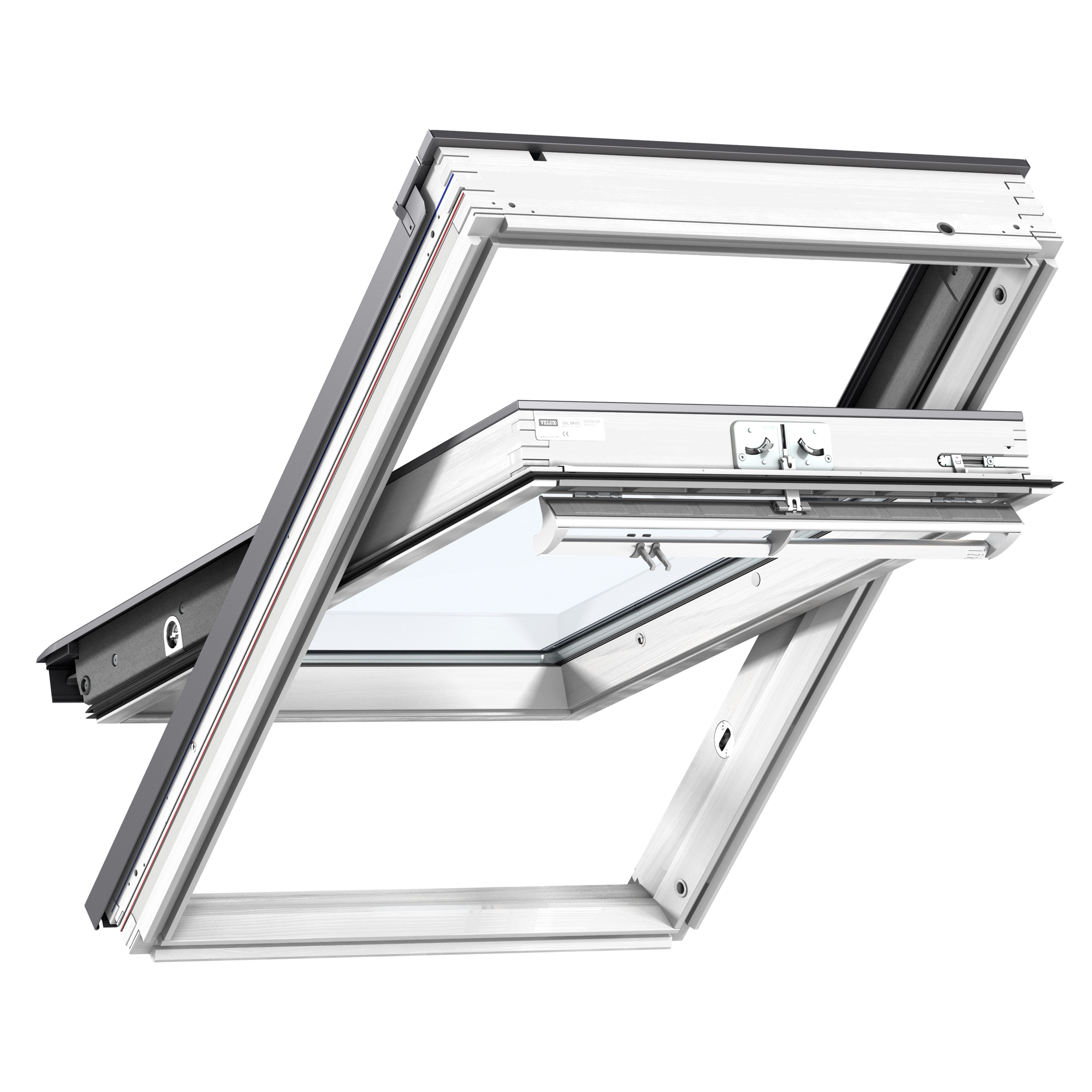 VELUX Centre Pivot Roof Window White Painted with Enhanced Security 114cm x 118cm - GGL SK06 2070Q