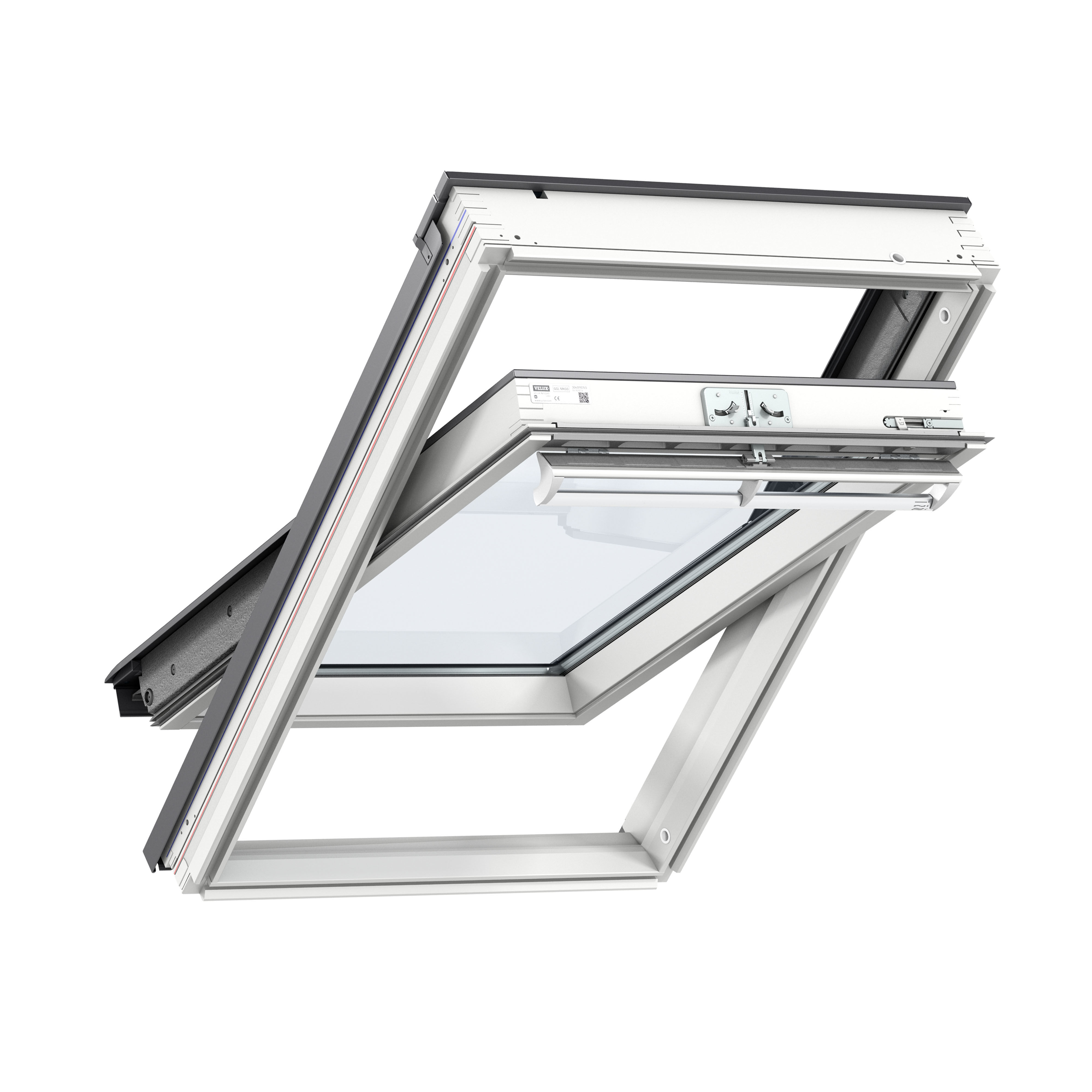 VELUX Centre Pivot Roof Window White Painted 55cm x 98cm - GGL CK04 2066