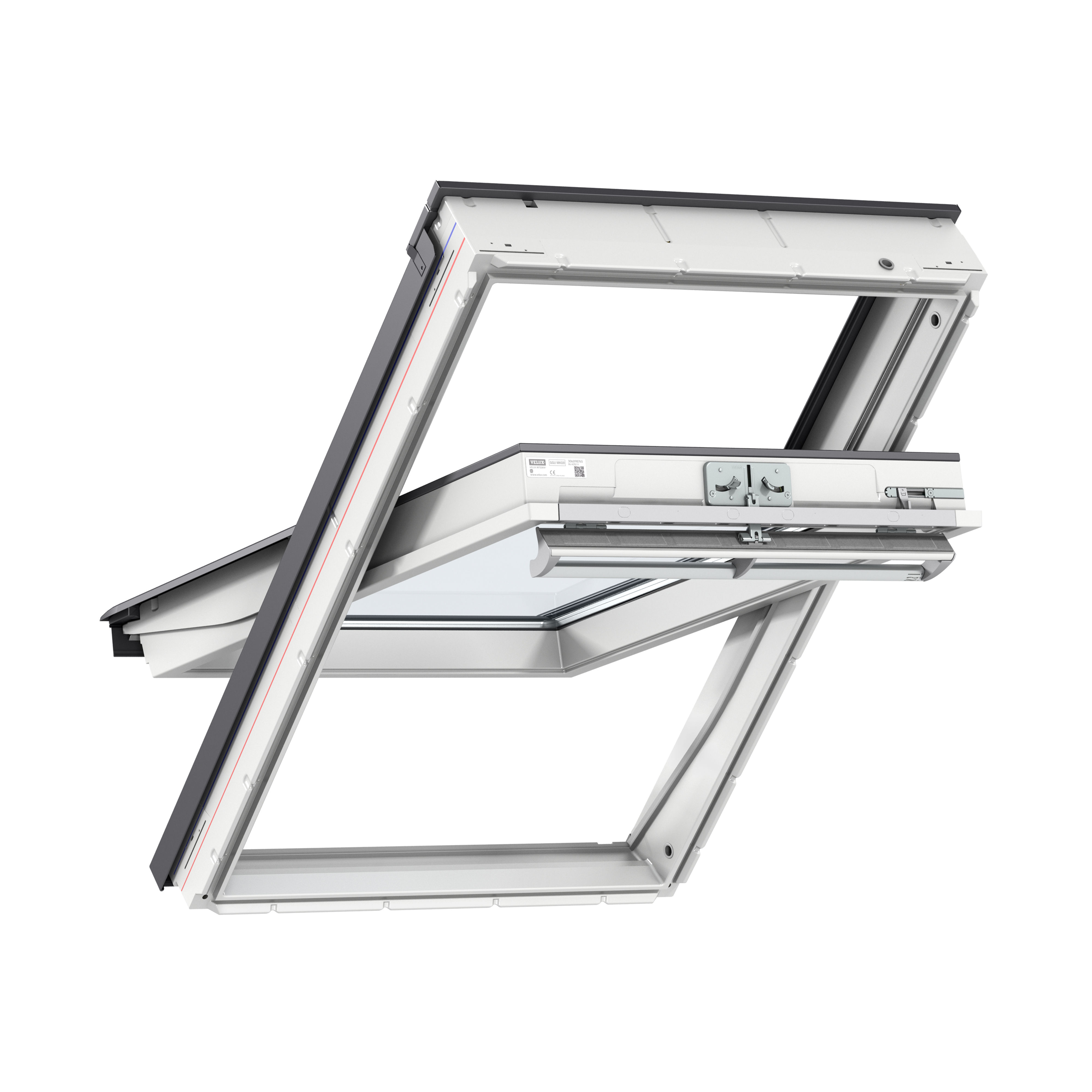 VELUX Centre Pivot Roof Window White Polyurethane - GGU 0070
