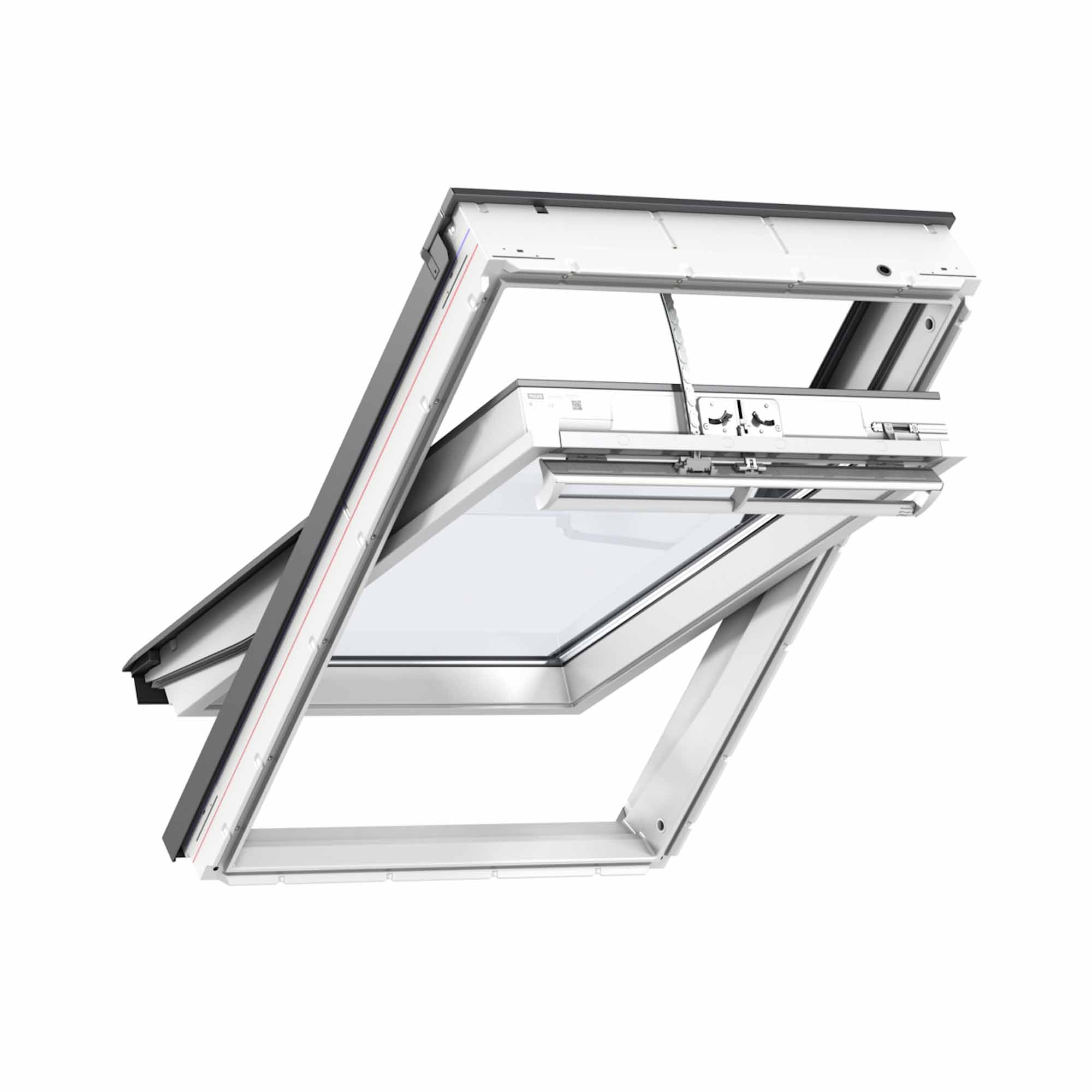 VELUX INTEGRA Electric Centre Pivot Roof Window White Polyurethane - GGU 007021U