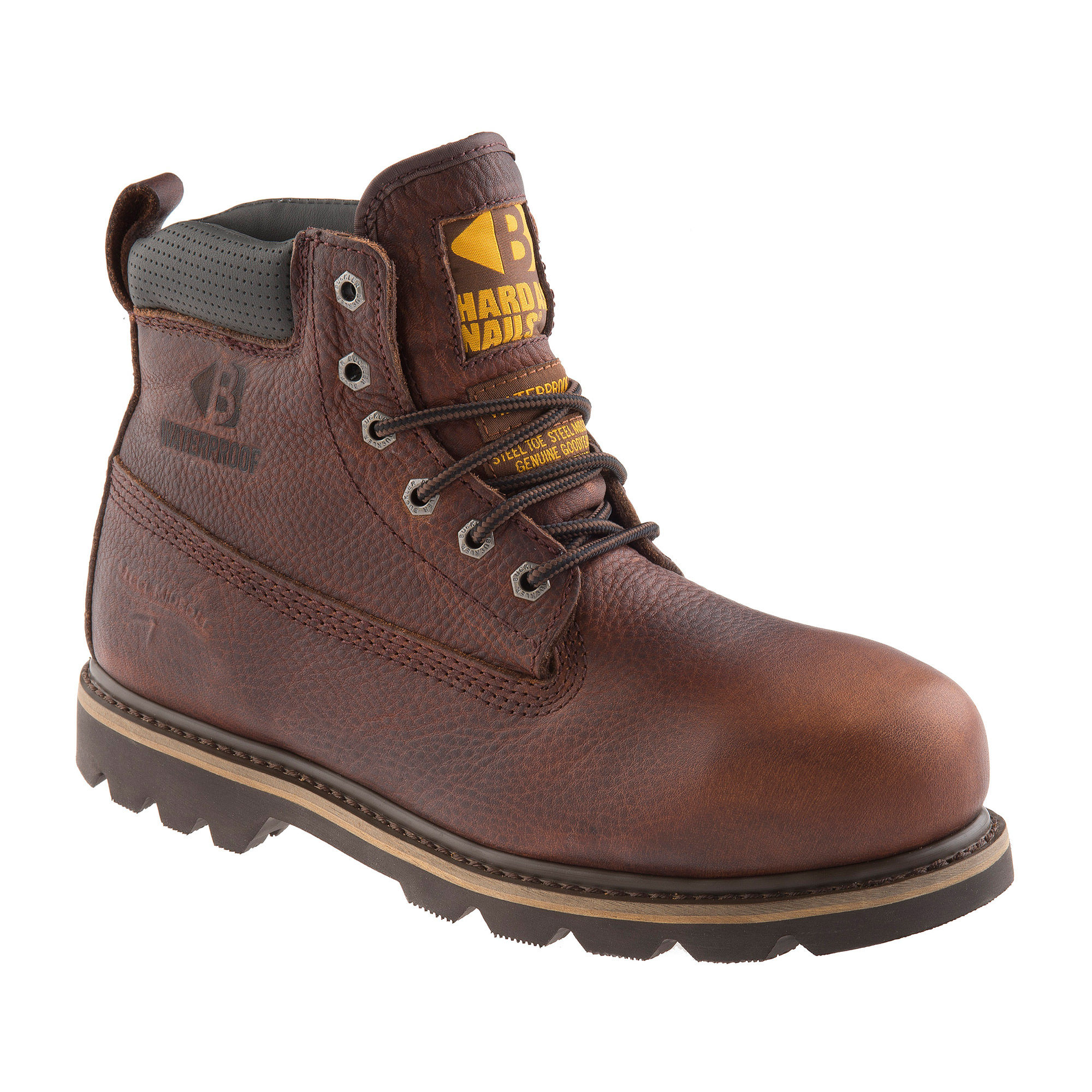 Buckler Goodyear Welted Waterproof Safety Lace Boots Dark Brown - B750SMWPWG