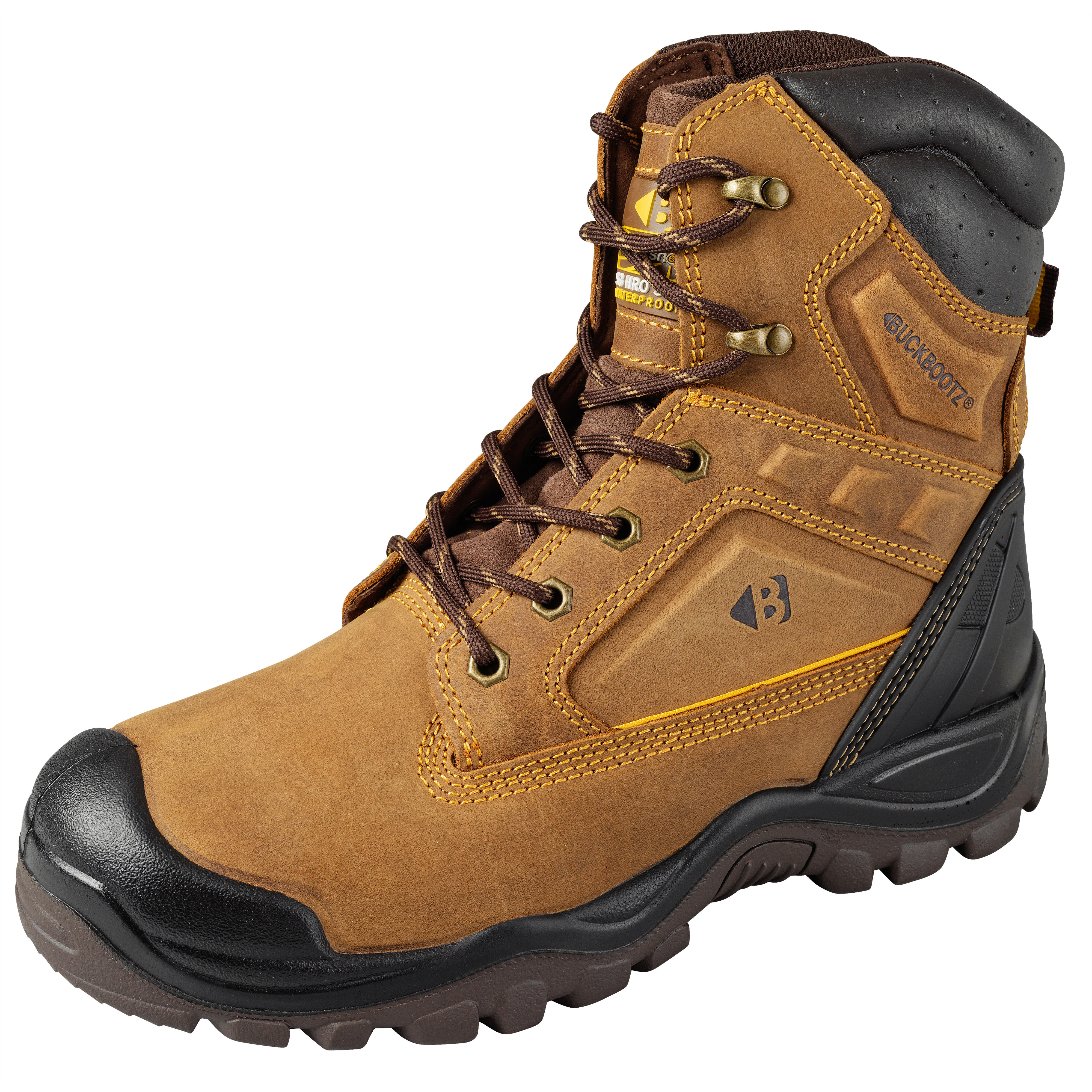 Buckler Buckshot High Leg Waterproof Safety Boots Dark Brown - BSH011BR