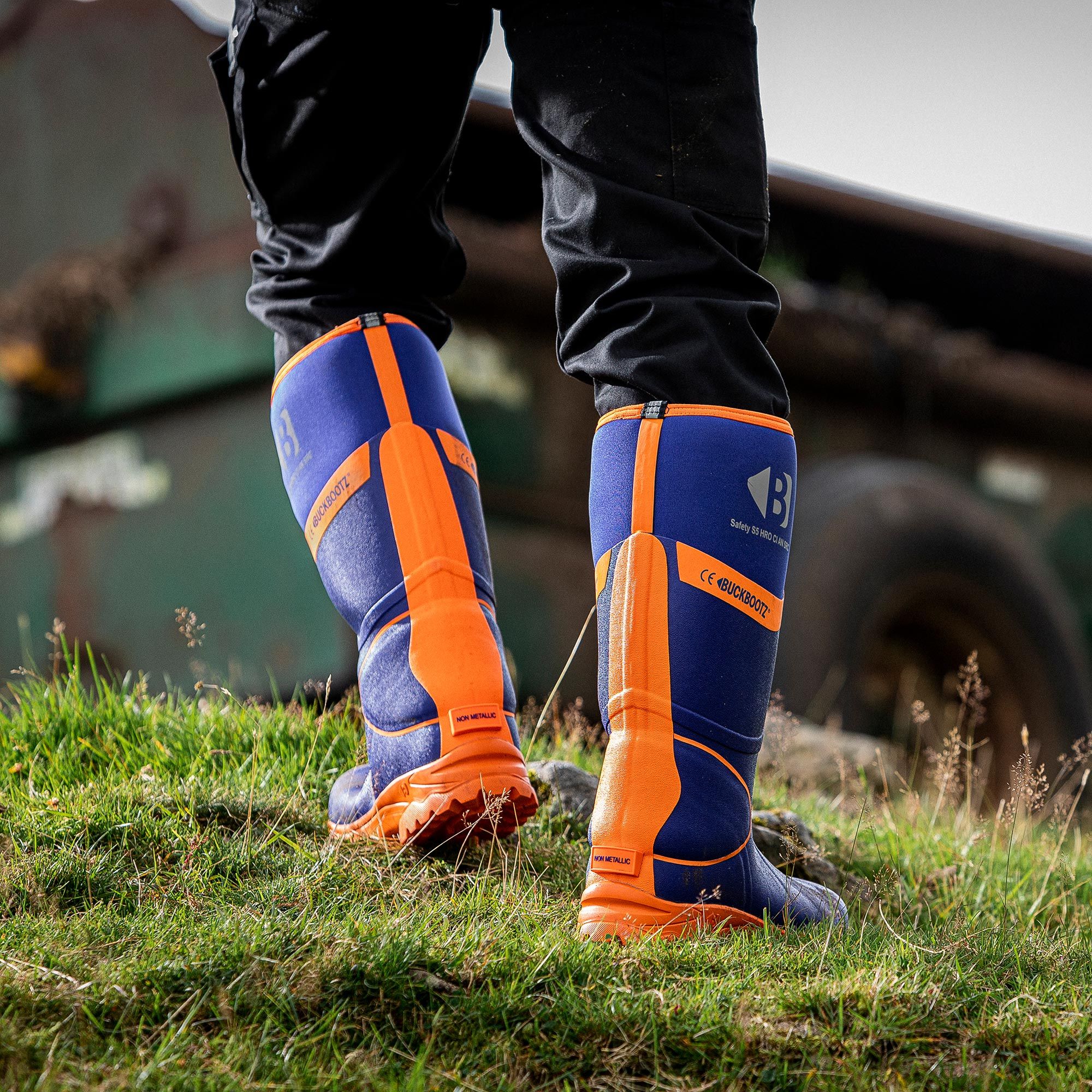 Buckler Buckbootz BBZ8000 Hi-Vis Sicherheitsgummistiefel – Grün, Männer, Wasserfest