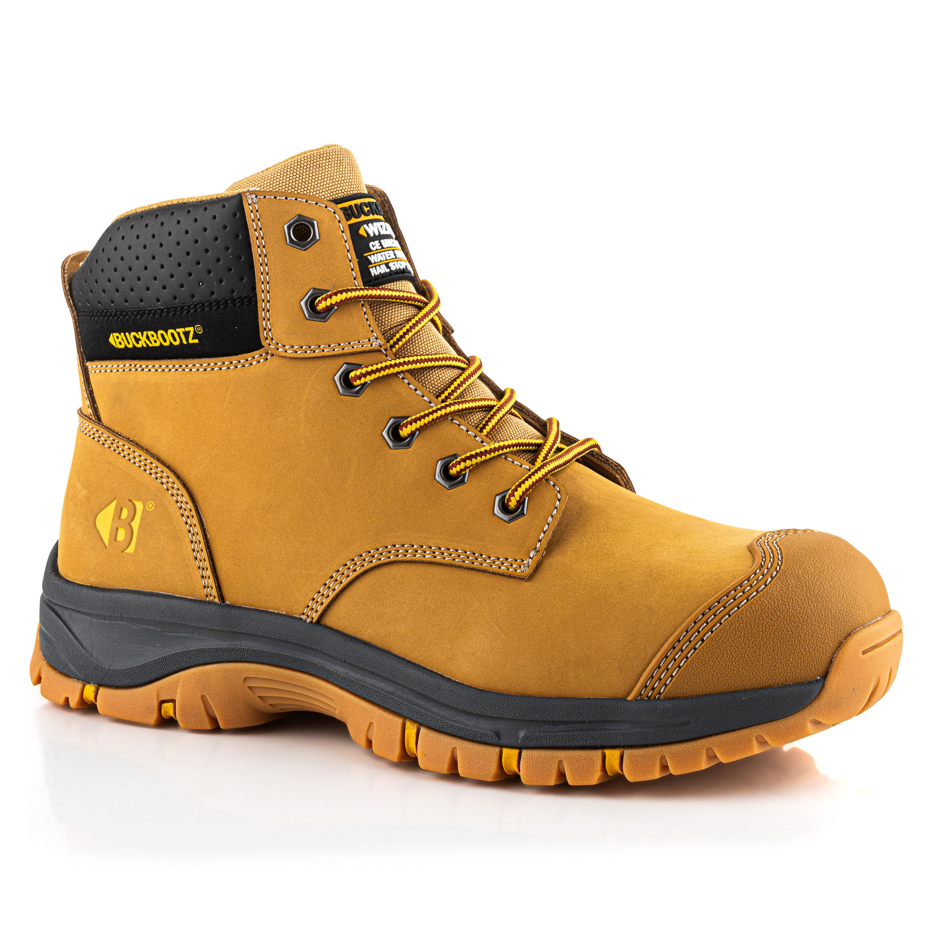 Buckler Buckbootz Wizardz Nubuckz Safety Lace Boots Honey
