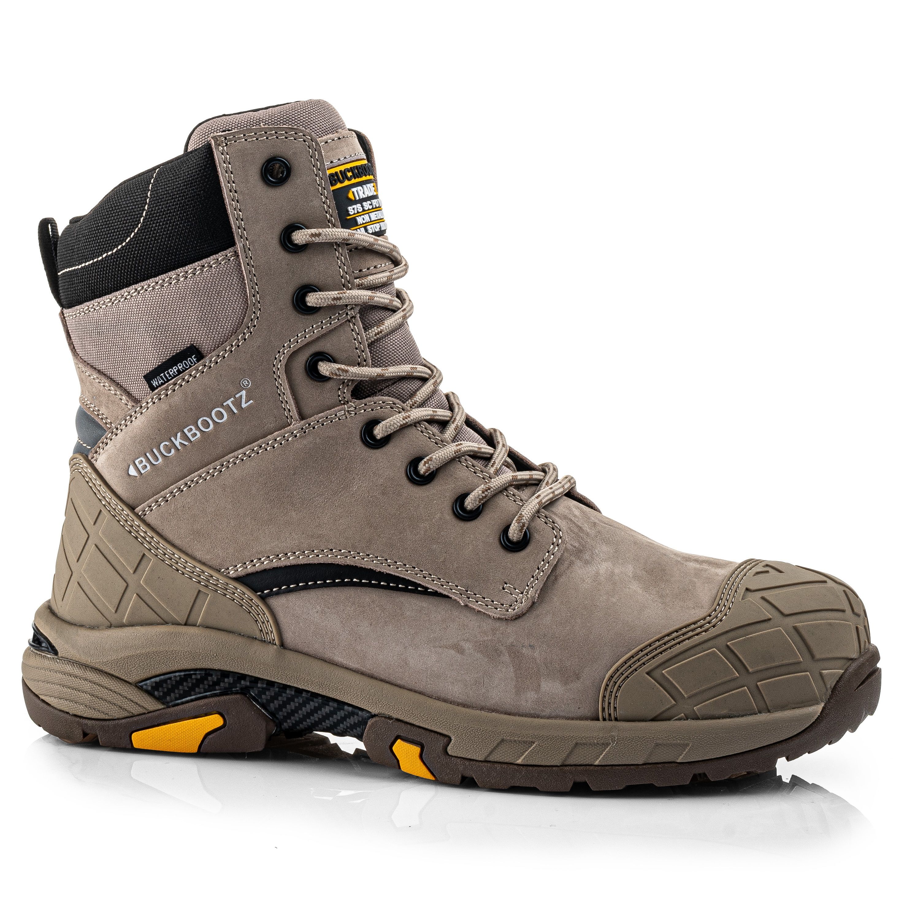 Buckler Buckbootz Tradez Blastz High-Leg Safety Boots Stone