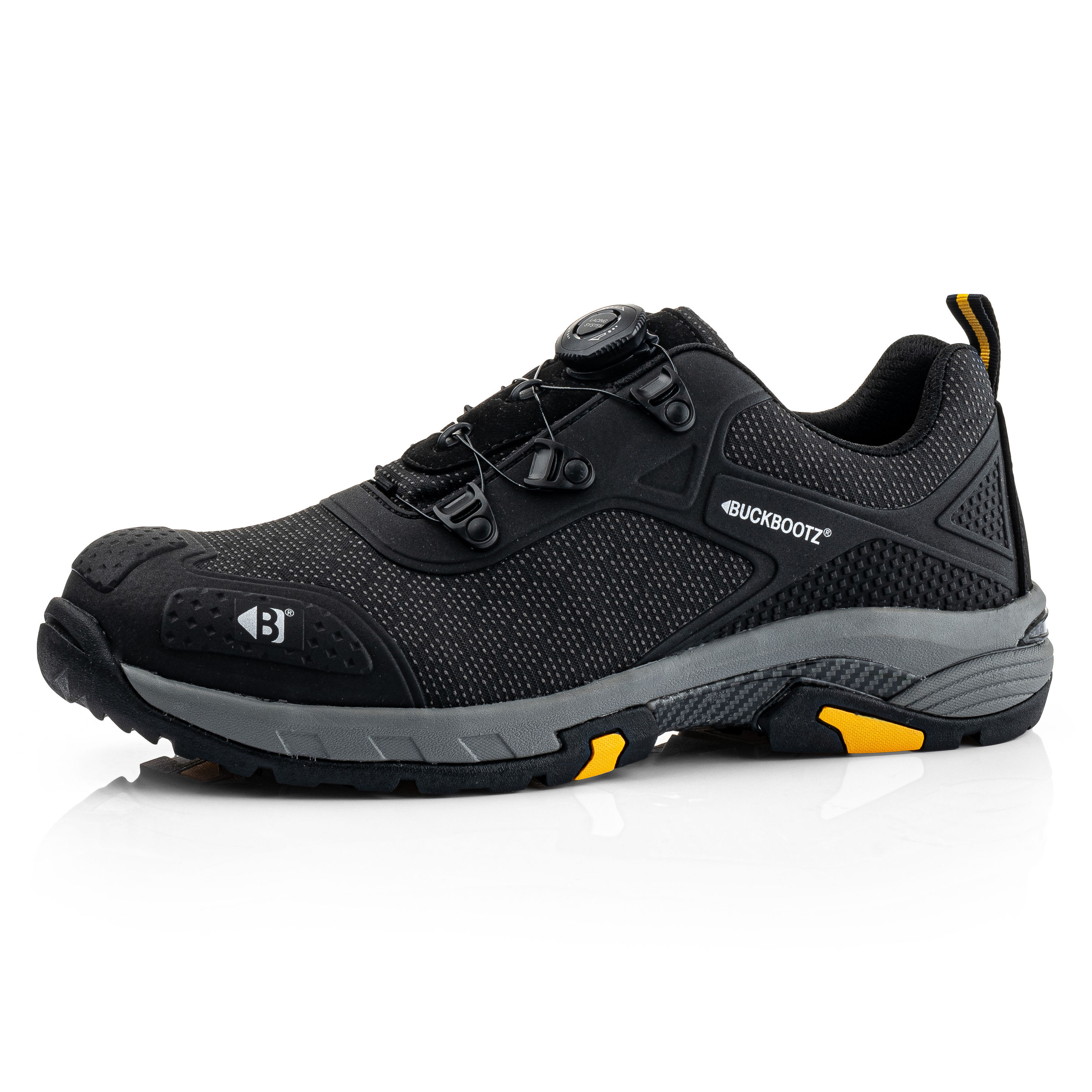 Buckler Buckbootz WheelzLow Tradez FitGo Safety Trainers Black - WHEELZLOW
