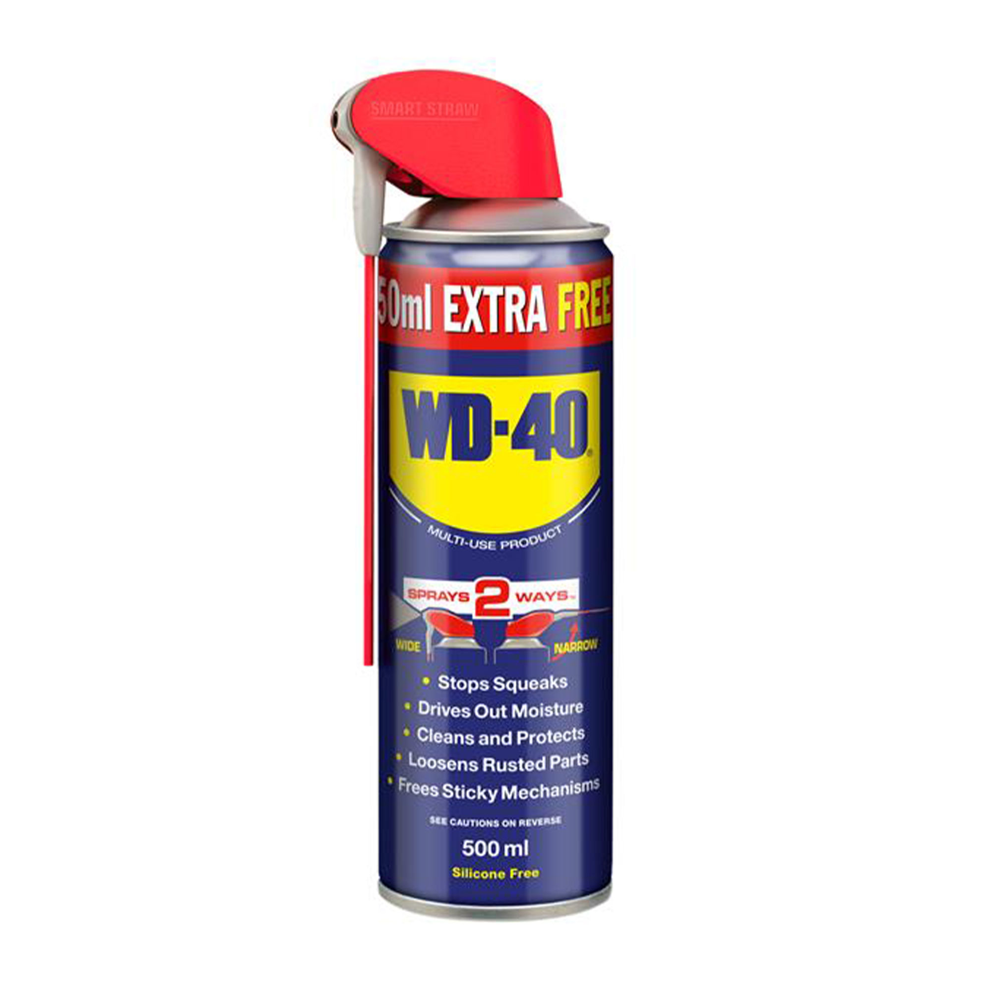 WD-40 Multi-Use Lubricant Spray with Smart Straw 450ml + 50ml Free