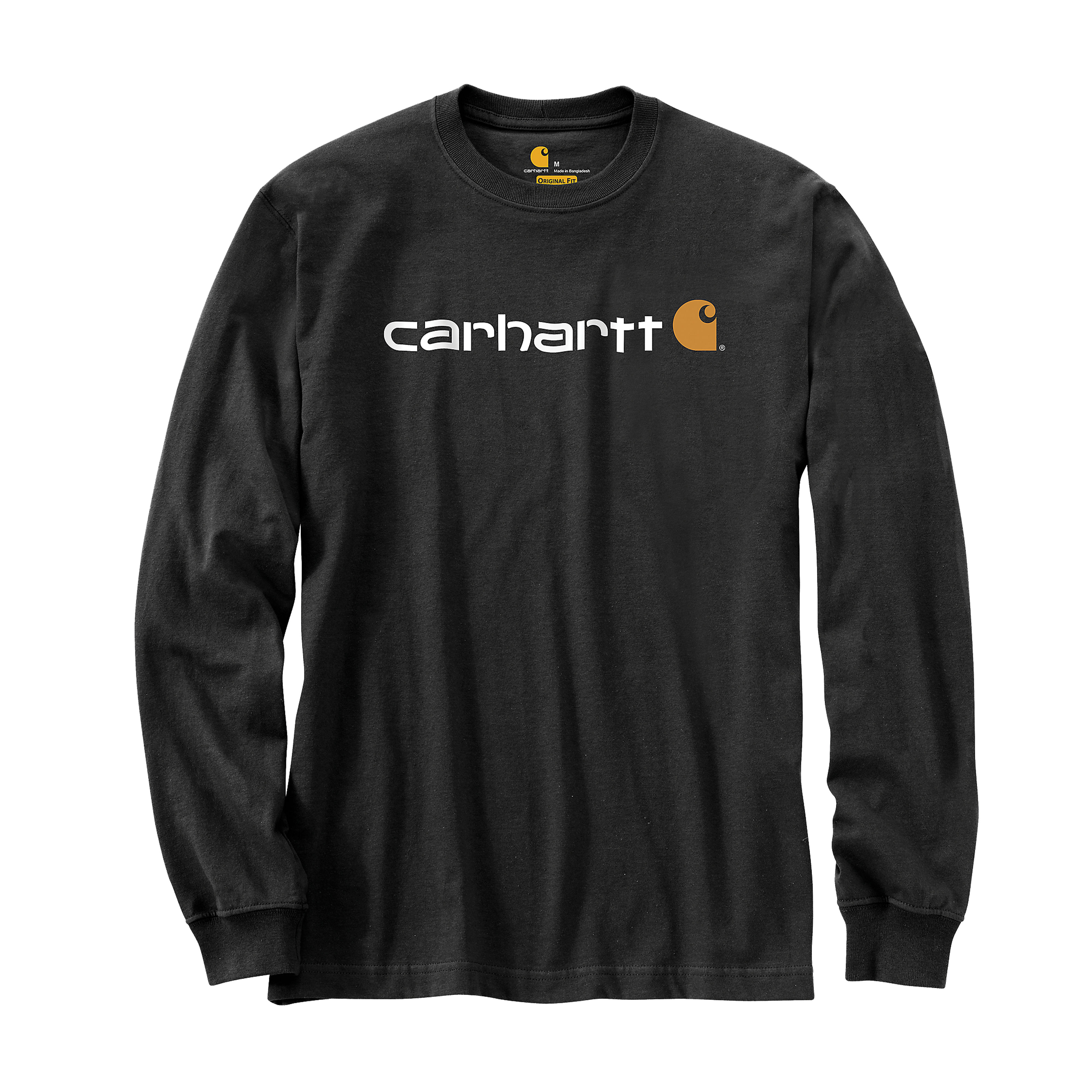 Carhartt Heavyweight Long Sleeve Logo Graphic T-Shirt Black