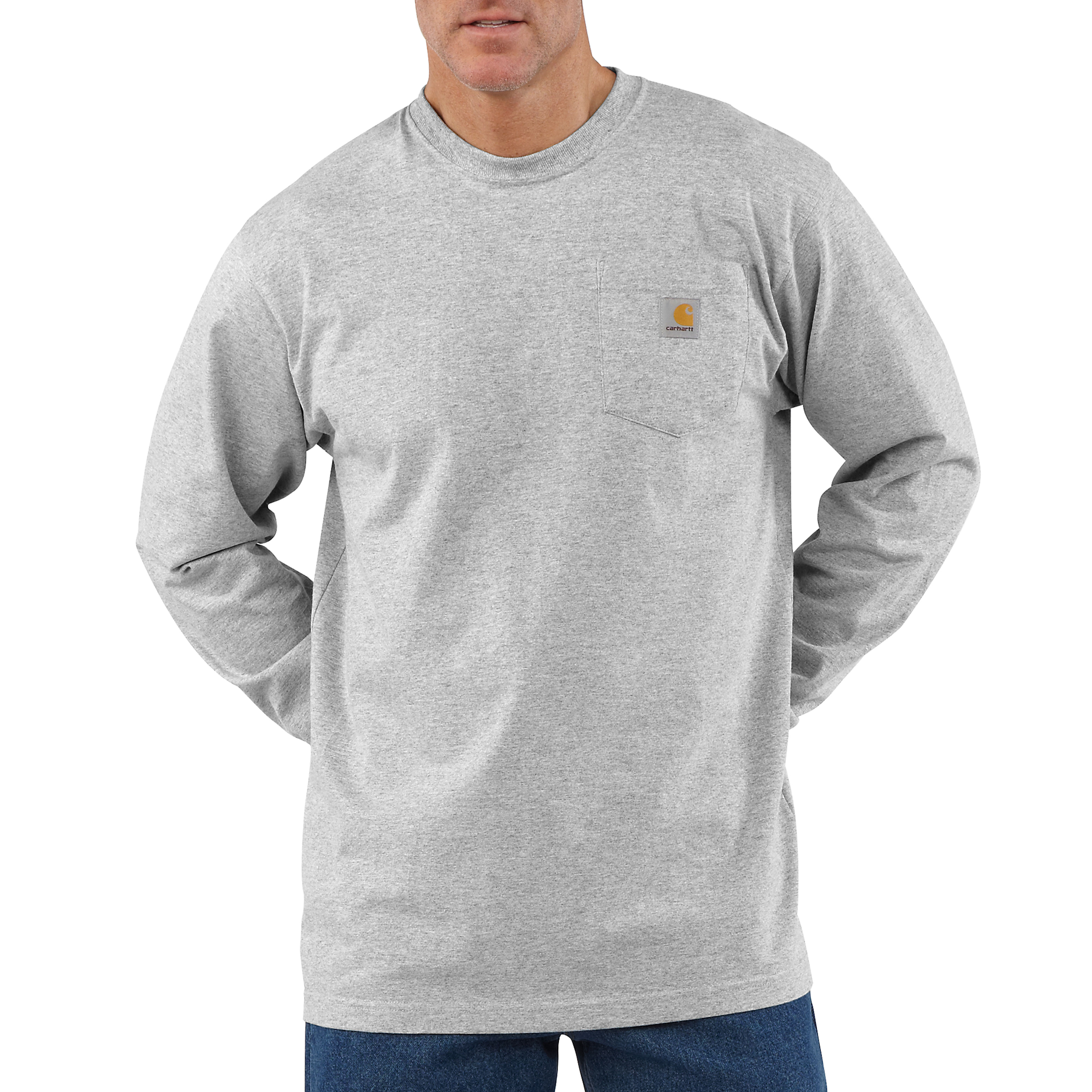 Carhartt Workwear Long Sleeve Pocket T-Shirt Heather Grey