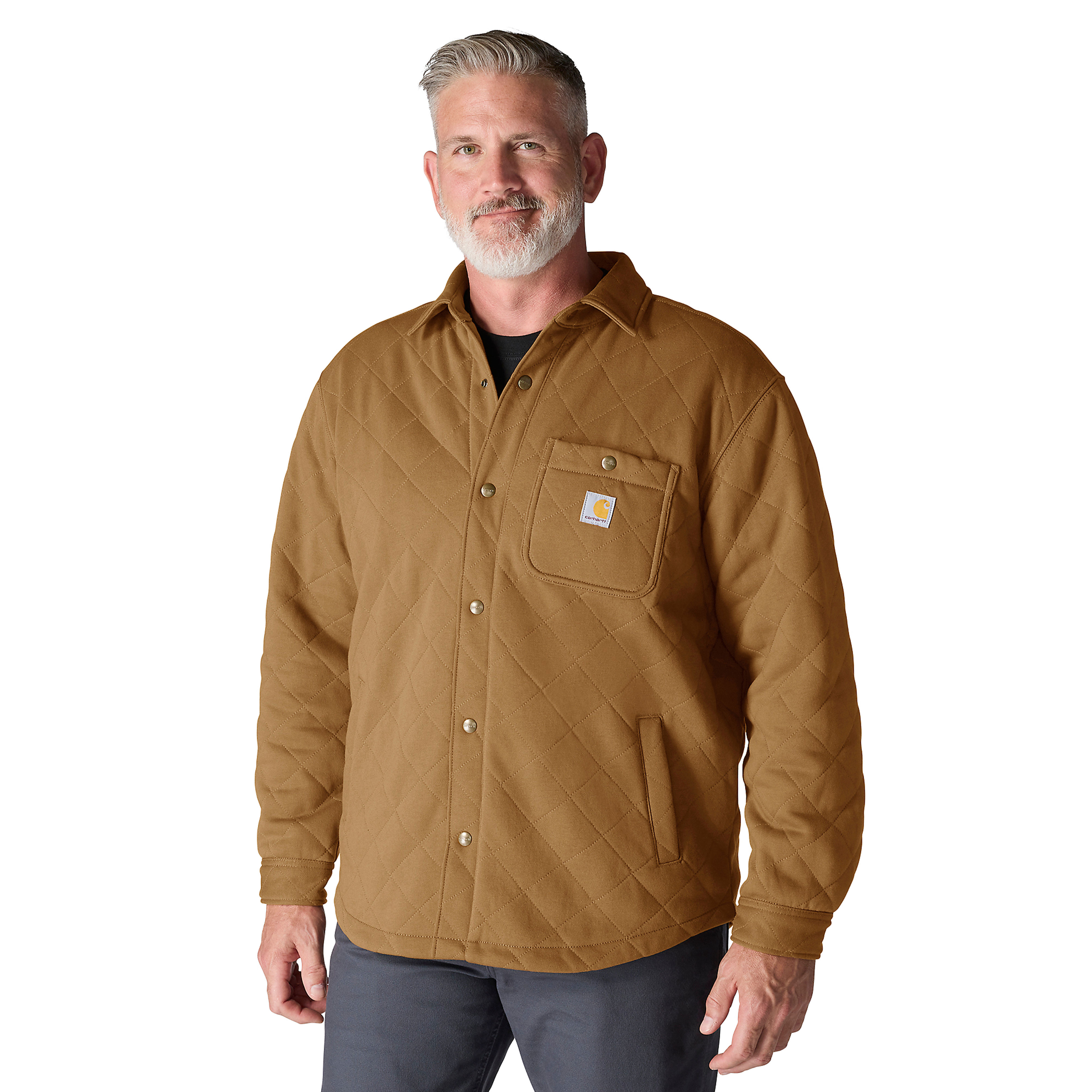 Carhartt Rain Defender Loose Fit Quilted Shirt Jac Brown