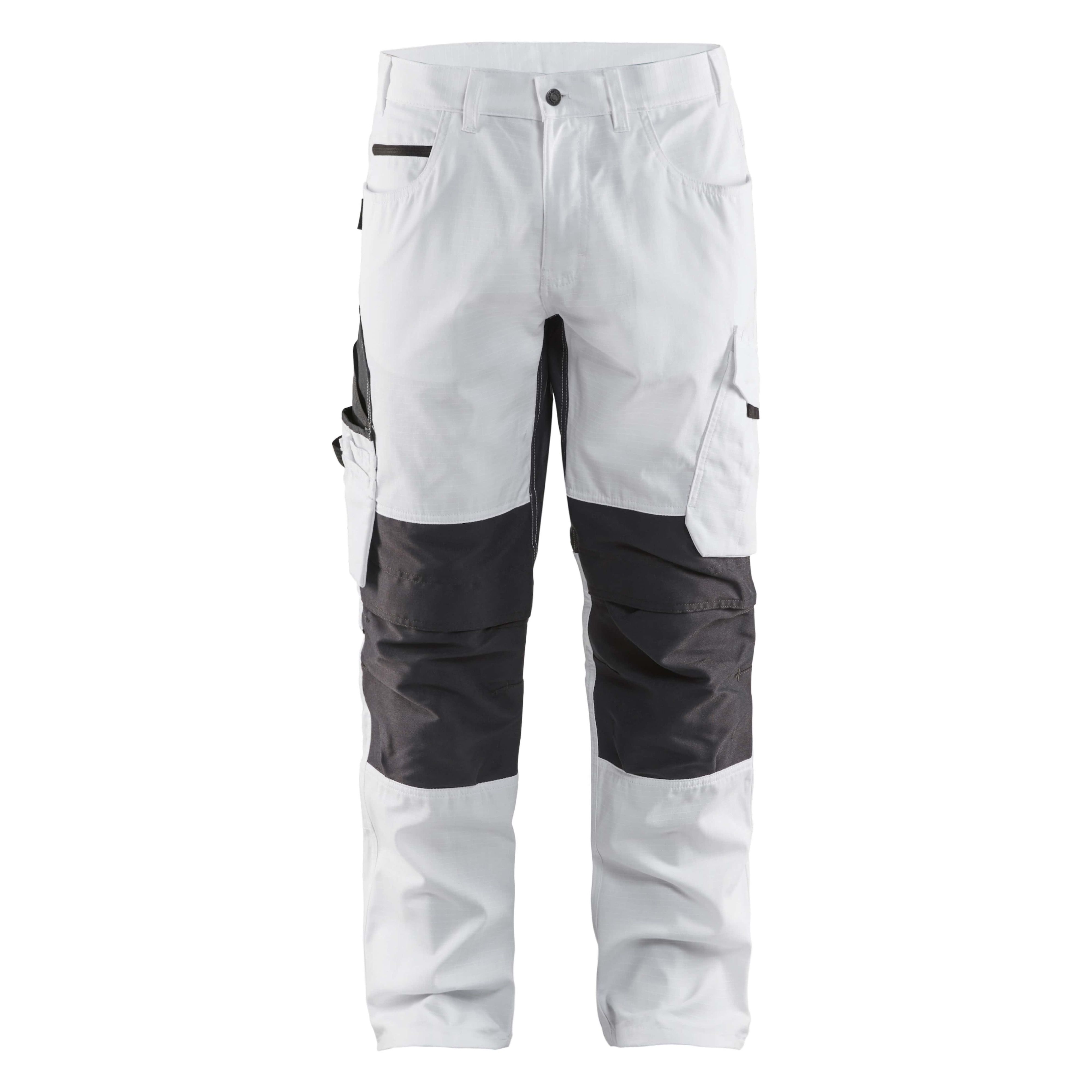 Blaklader Painters Trousers With Stretch - White / Dark Grey