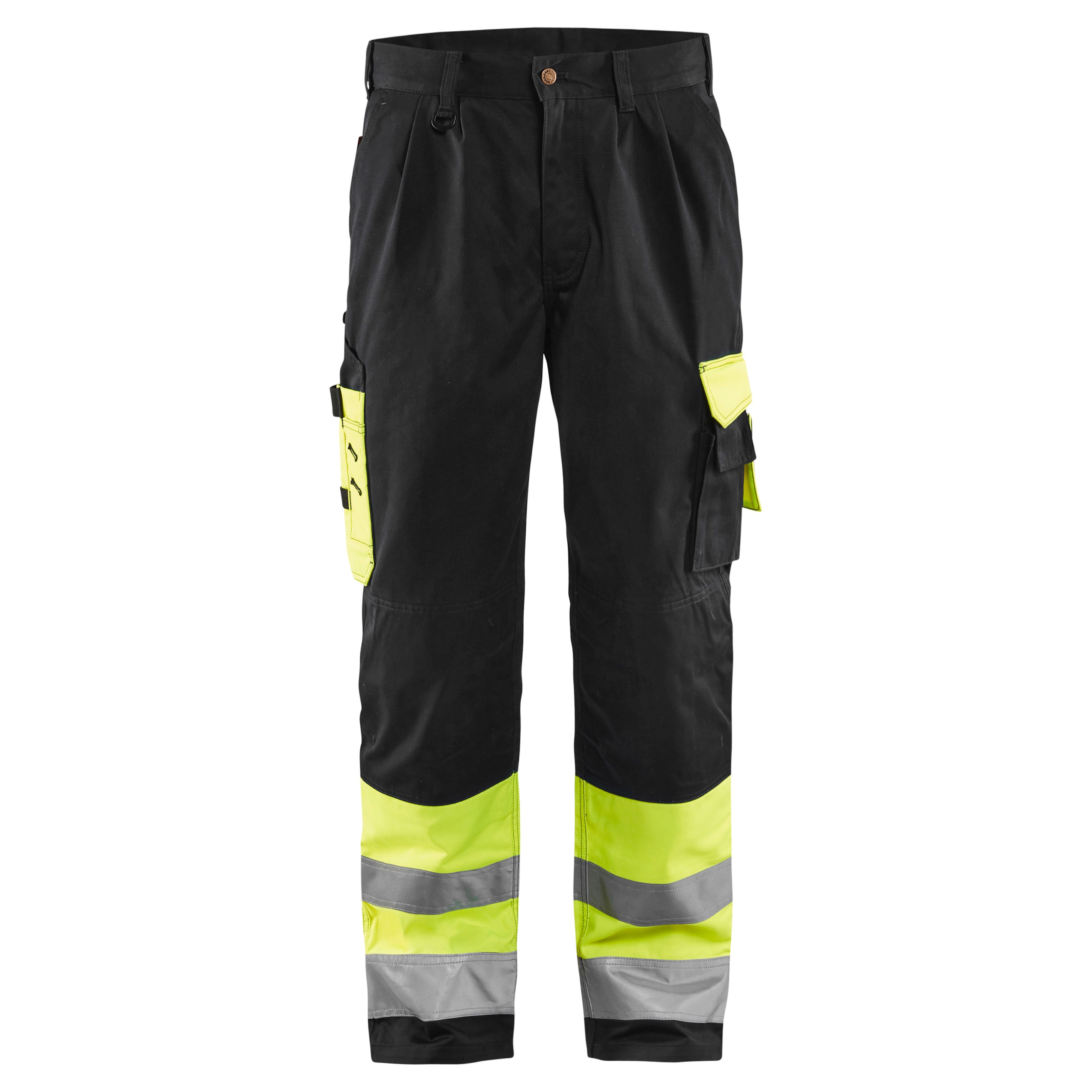 Blaklader Hi-Vis Work Trousers Black/Yellow