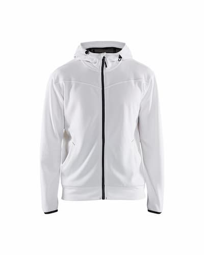 Blaklader Hoodie with Full Zipper White
