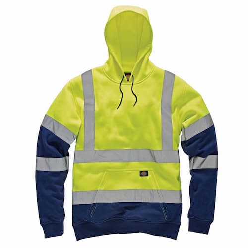 Dickies High Visibility Two Tone Hoodie SA22095 Yellow/Navy Large