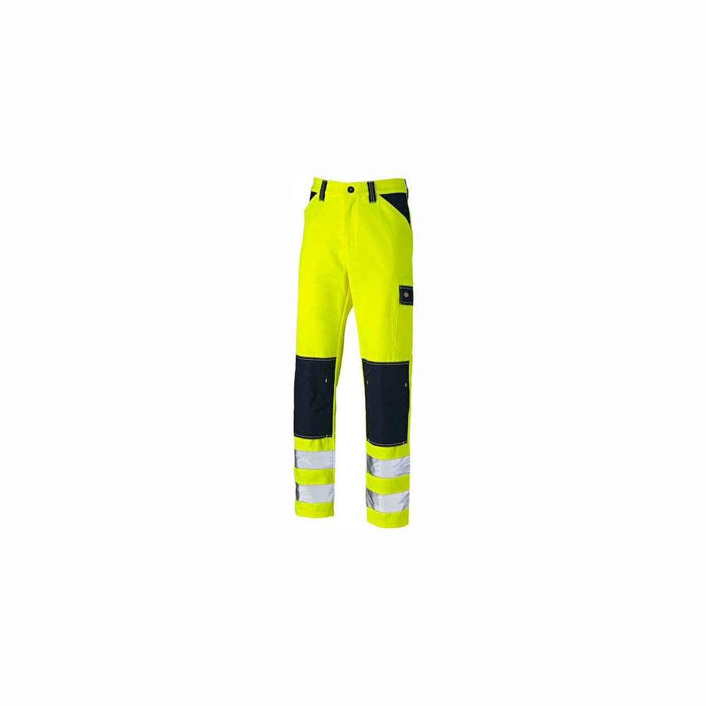 Dickies Everyday Hi-Vis Two Tone Work Trousers Yellow - SA247