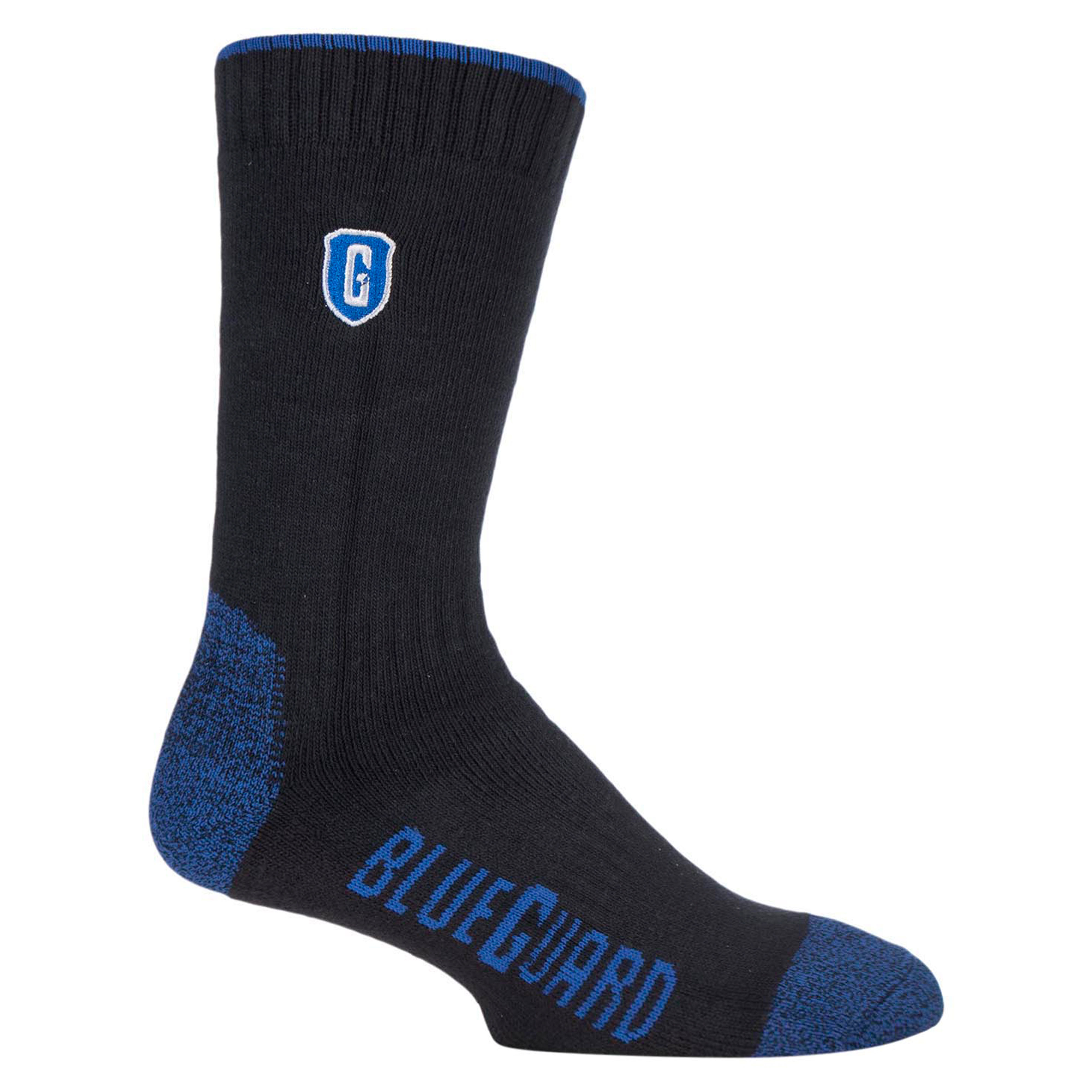 BlueGuard Anti-Abrasion Cotton Durability Socks Black (1 Pack)