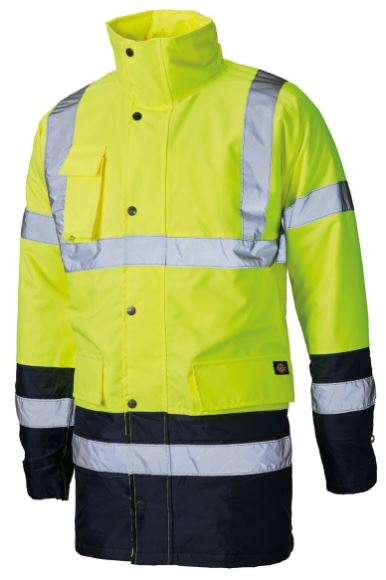 Dickies Hi Vis Two Tone Parka Jacket (Yellow) SA7004