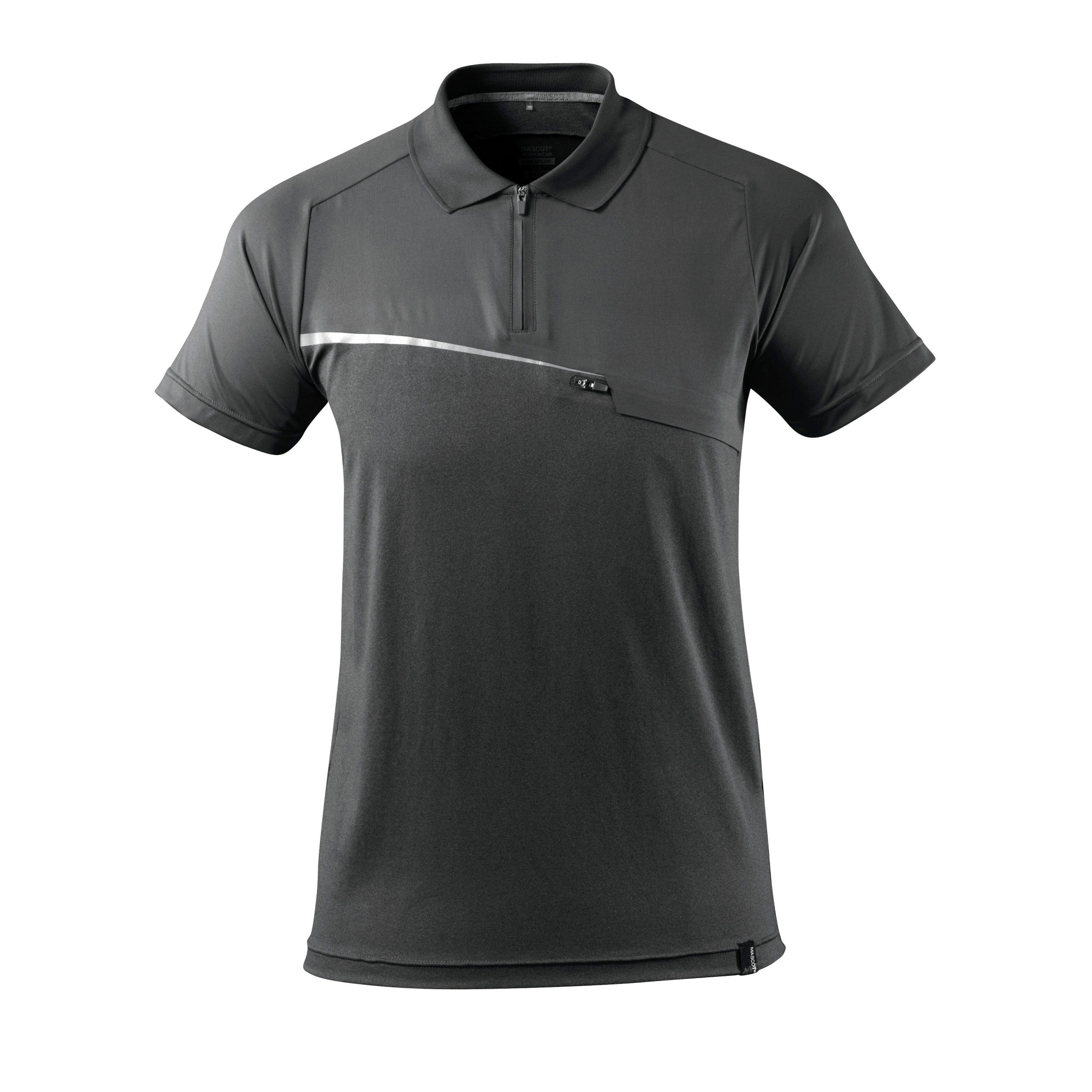 Mascot Polo With Chest Pocket Dark Anthracite