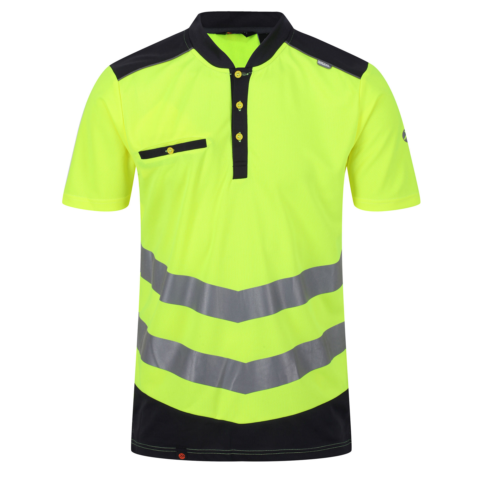 Regatta Tactical Hi-Vis Reflective Polo Shirt Yellow/Grey