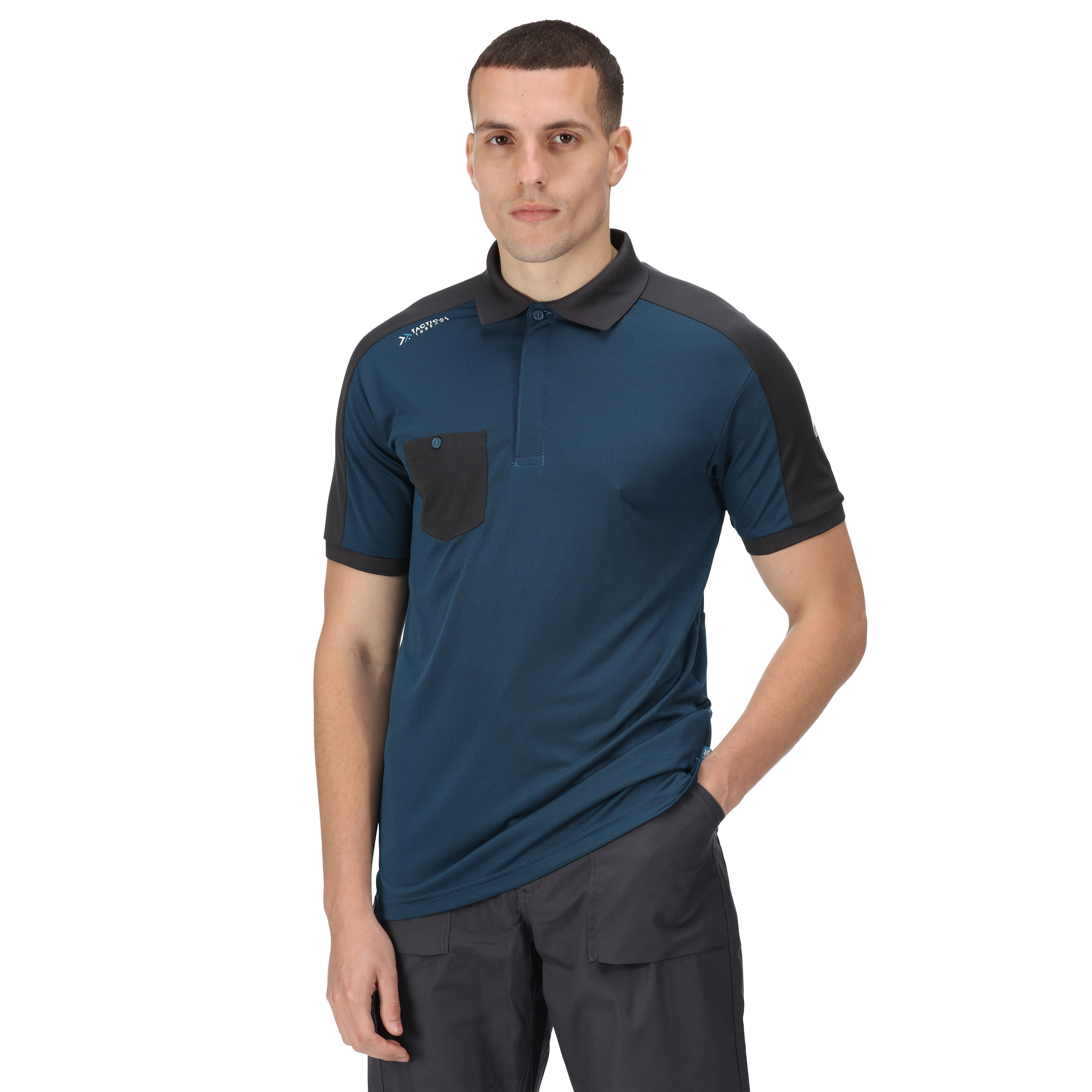 Regatta Offensive Moisture-Wicking Polo Shirt Blue Wing