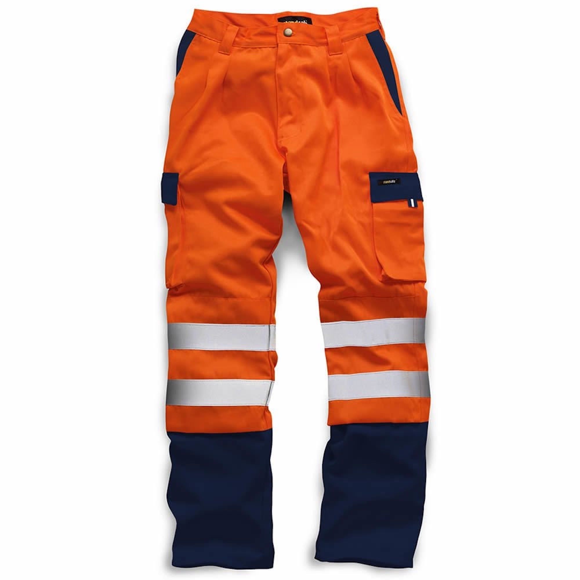 Standsafe Hi-Vis Work Trousers Orange - HV039