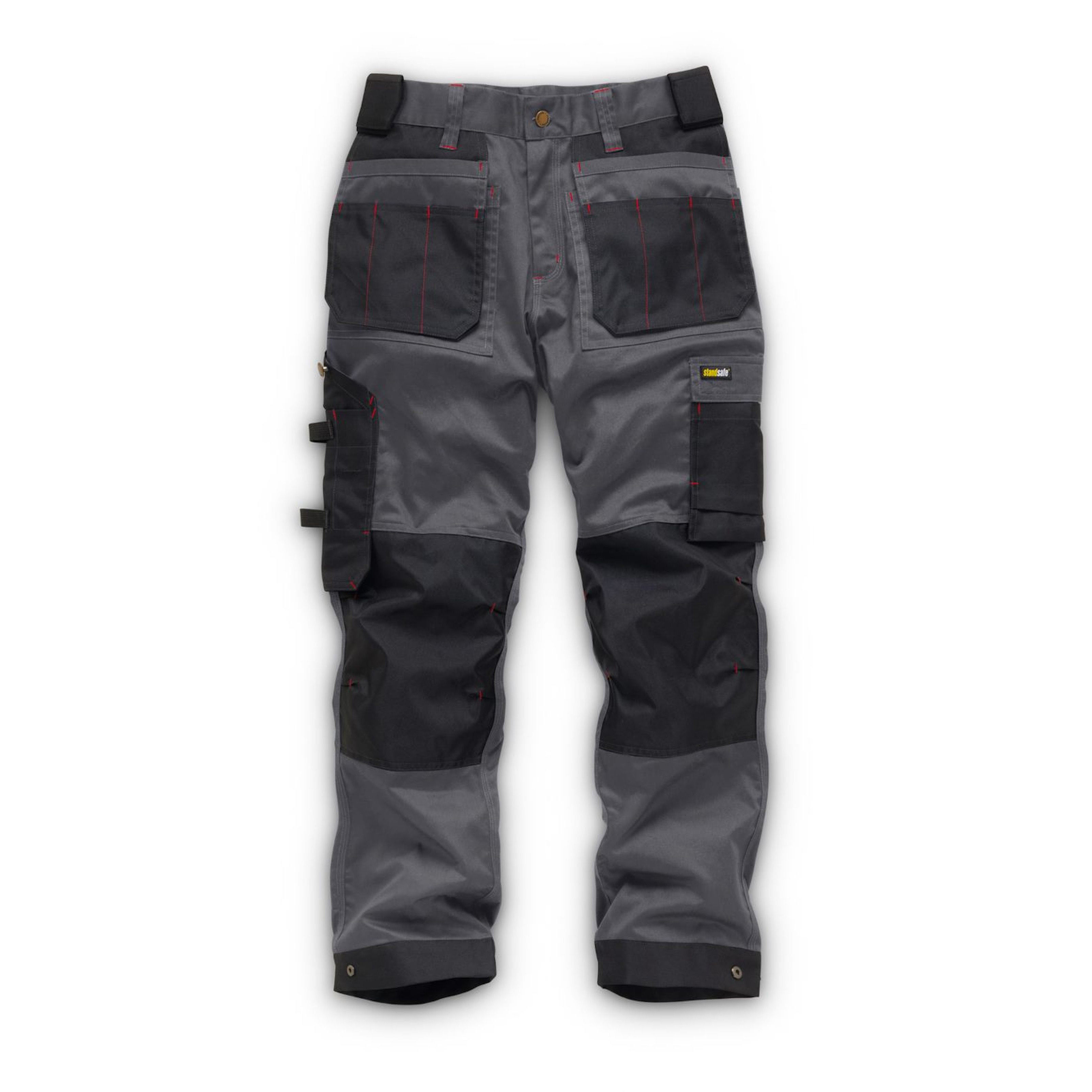 Standsafe Contrast Work Trousers - Grey / Black 