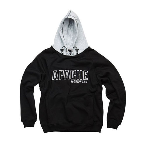 Apache Hooded Sweatshirt Black/Grey