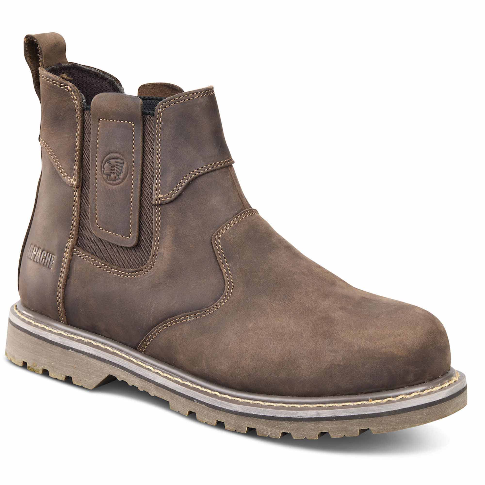 Apache Crazy Horse Dealer Work Boots Brown - CRATER