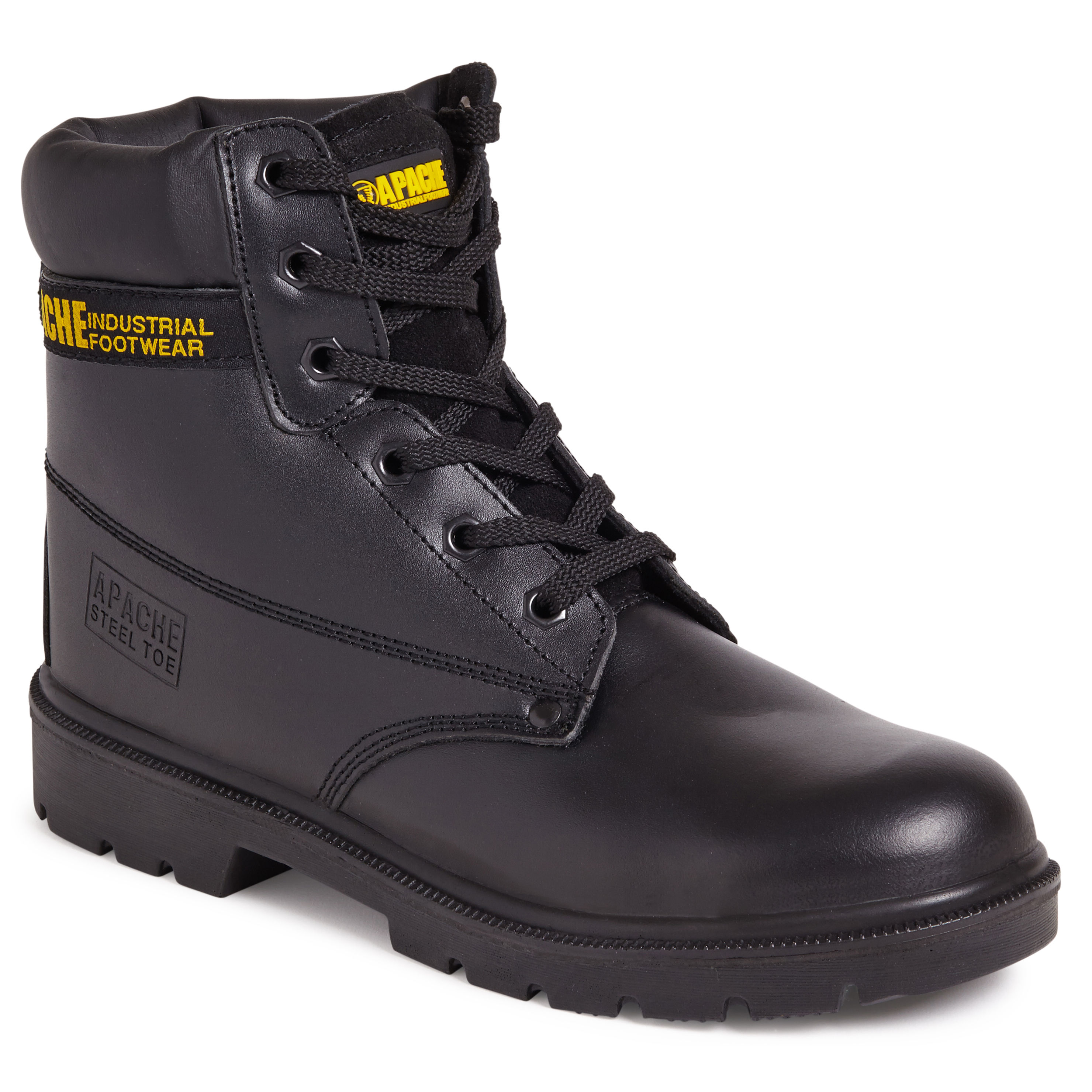 Apache AP300 6 Eye Safety Boots Black
