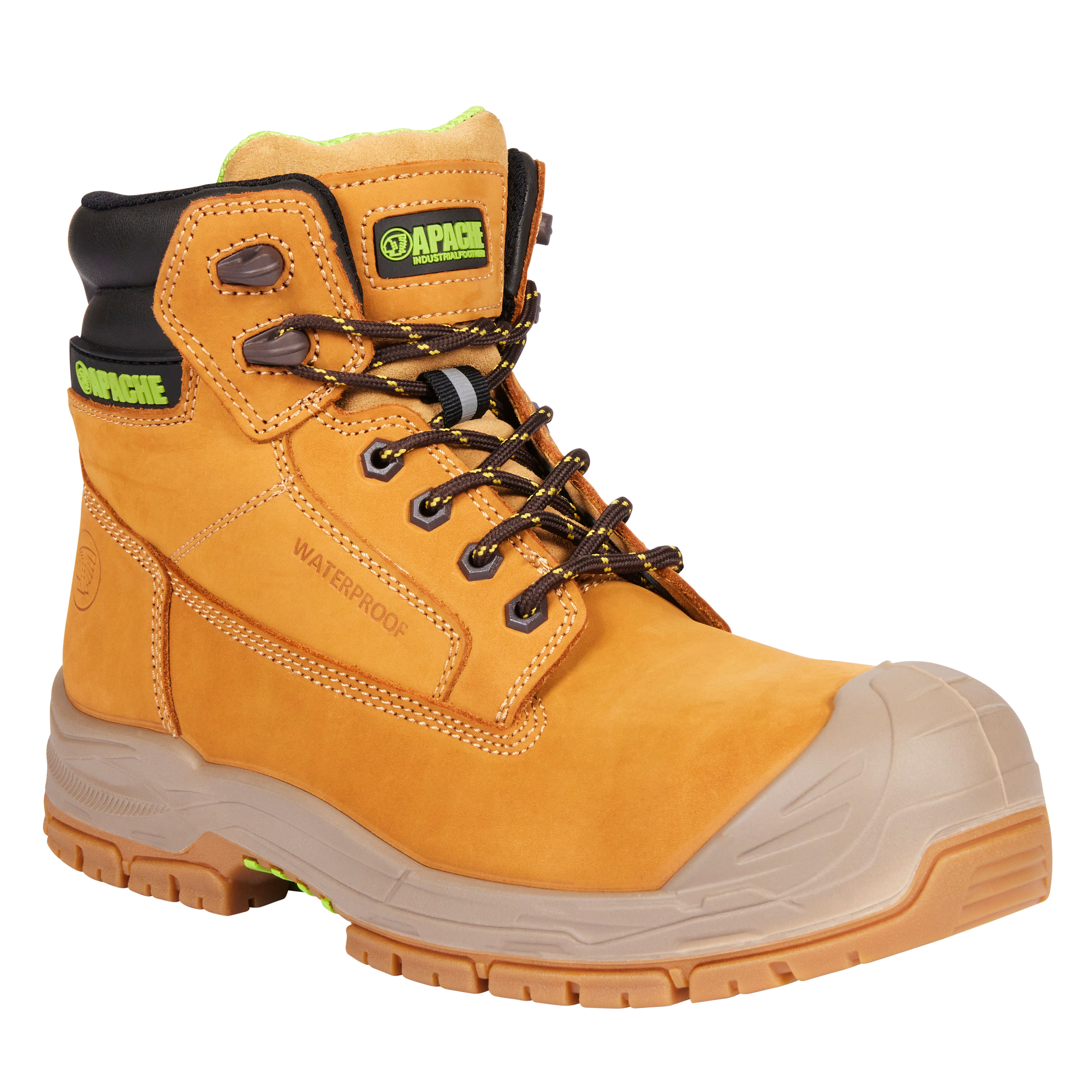 Apache Thompson Leather Waterproof Safety Boots Wheat