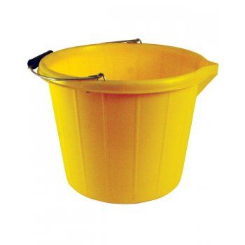 Heavy Duty Builders Bucket Yellow 3 gal
