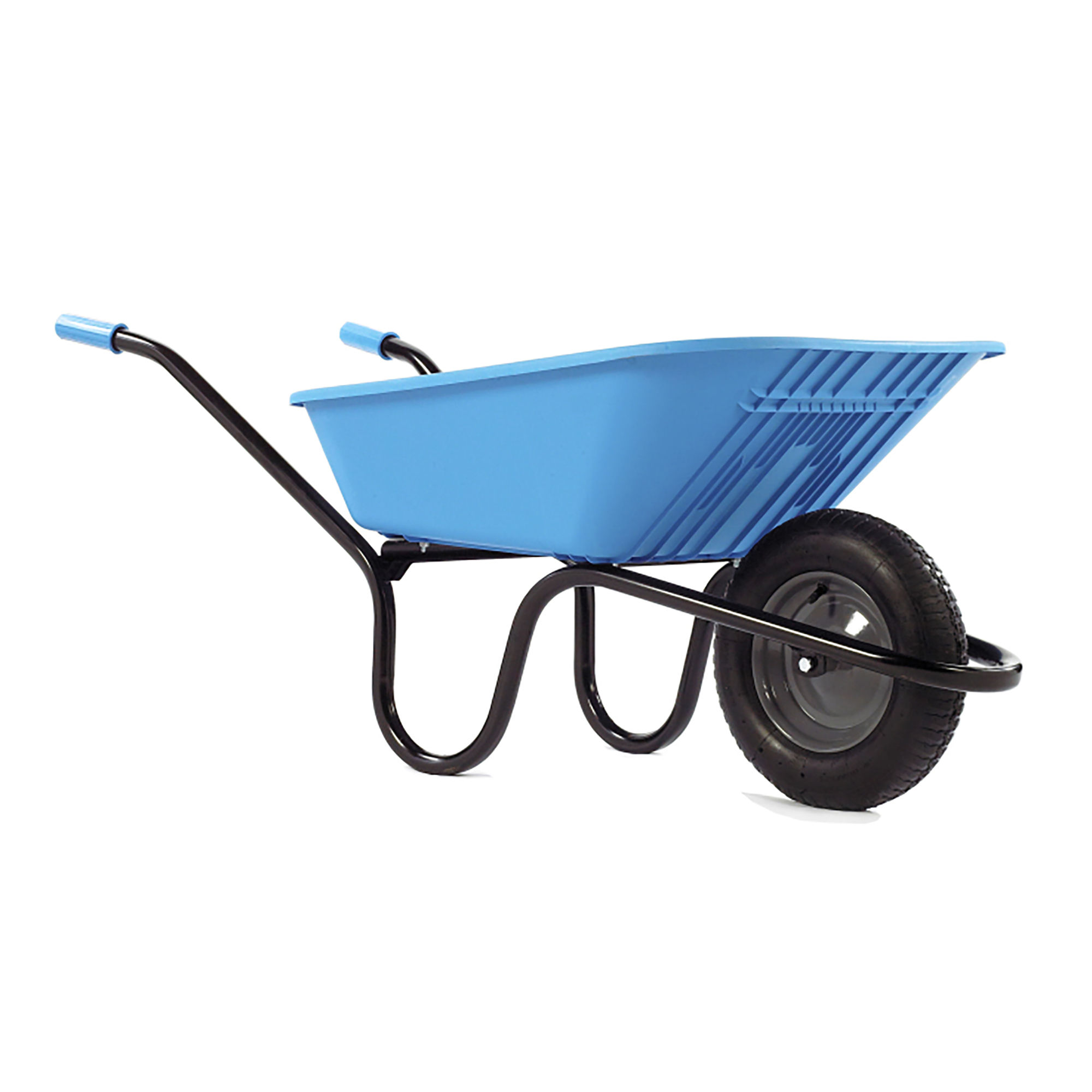 Haemmerlin 5000 GO Polypropylene Wheelbarrow with Pneumatic Tyre Blue 90L