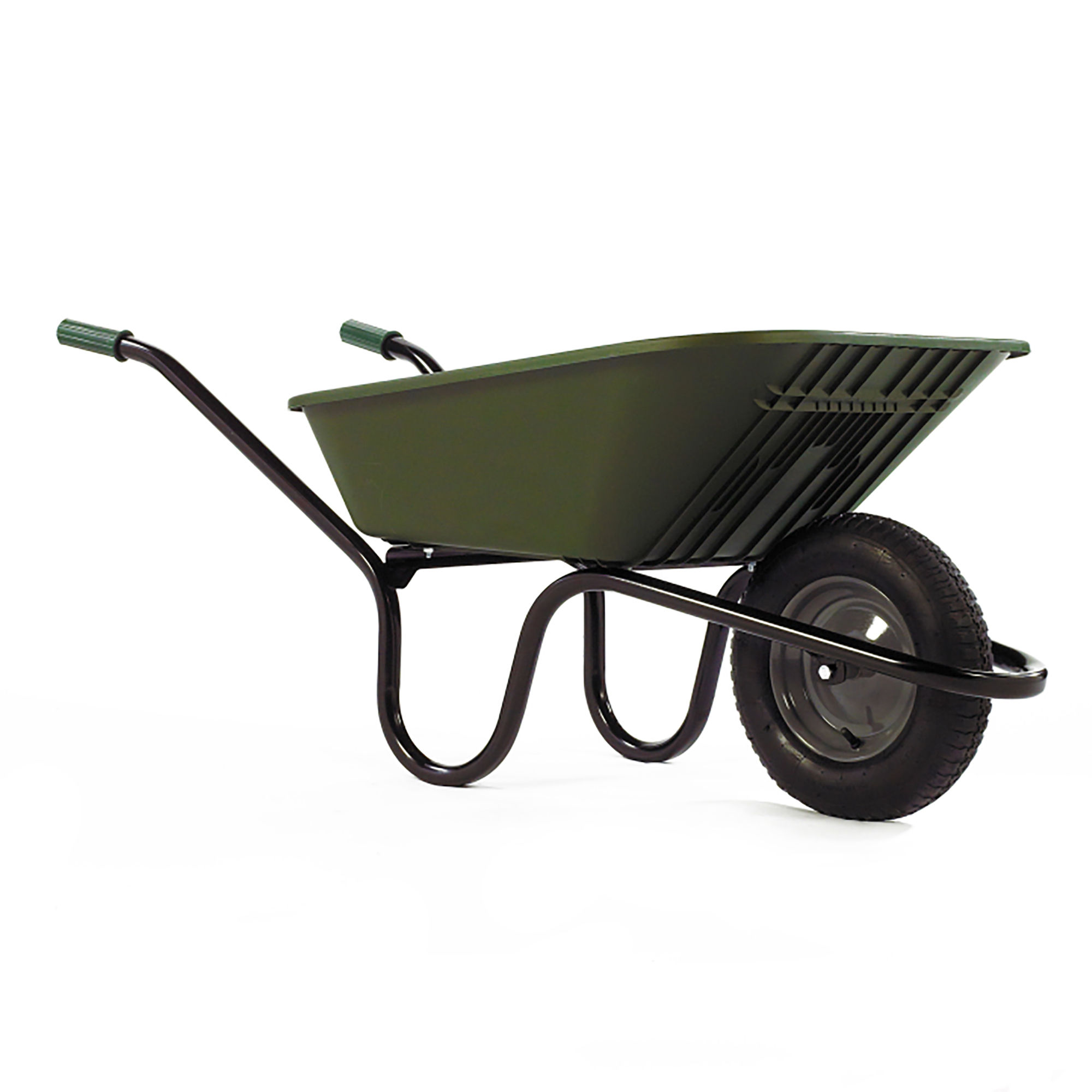 Haemmerlin 5000 GO Polypropylene Wheelbarrow with Pneumatic Tyre Green 90L