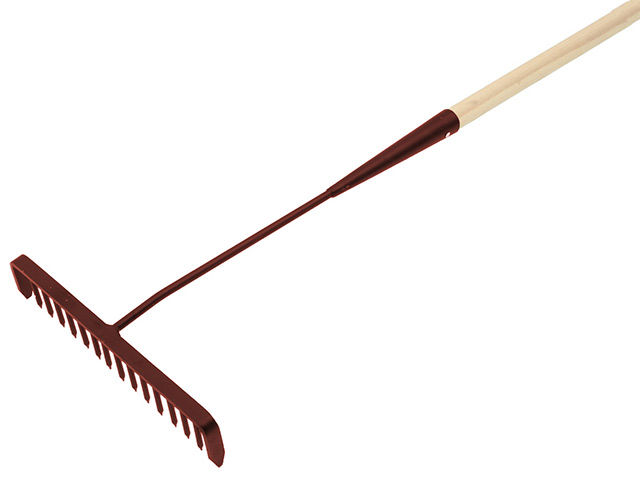 Faithfull Tarmac Rake Wooden Shaft 16 Teeth 170cm